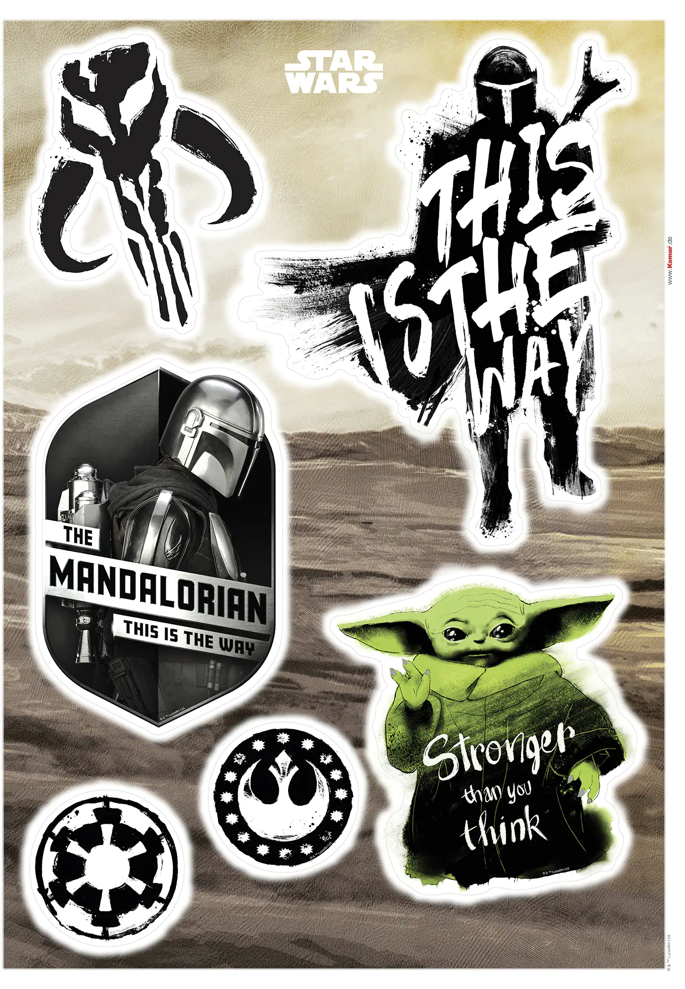Komar Dekosticker Mandalorian Legend 50 x 70 cm Komar Dekosticker Mandalorian Legend 50 x 70 cm