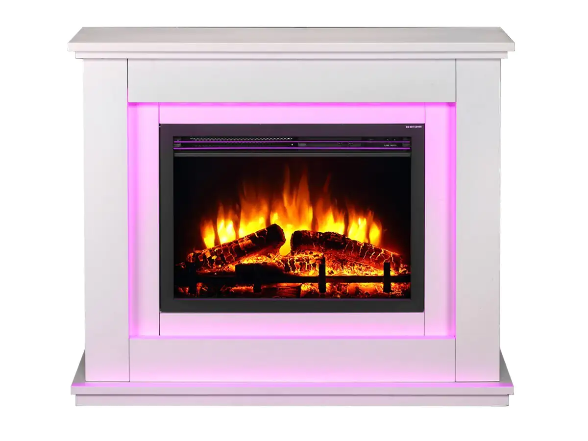 Primaster Elektrokamin weiß matt Montreal 2000 Watt 100 x 82,5 cm