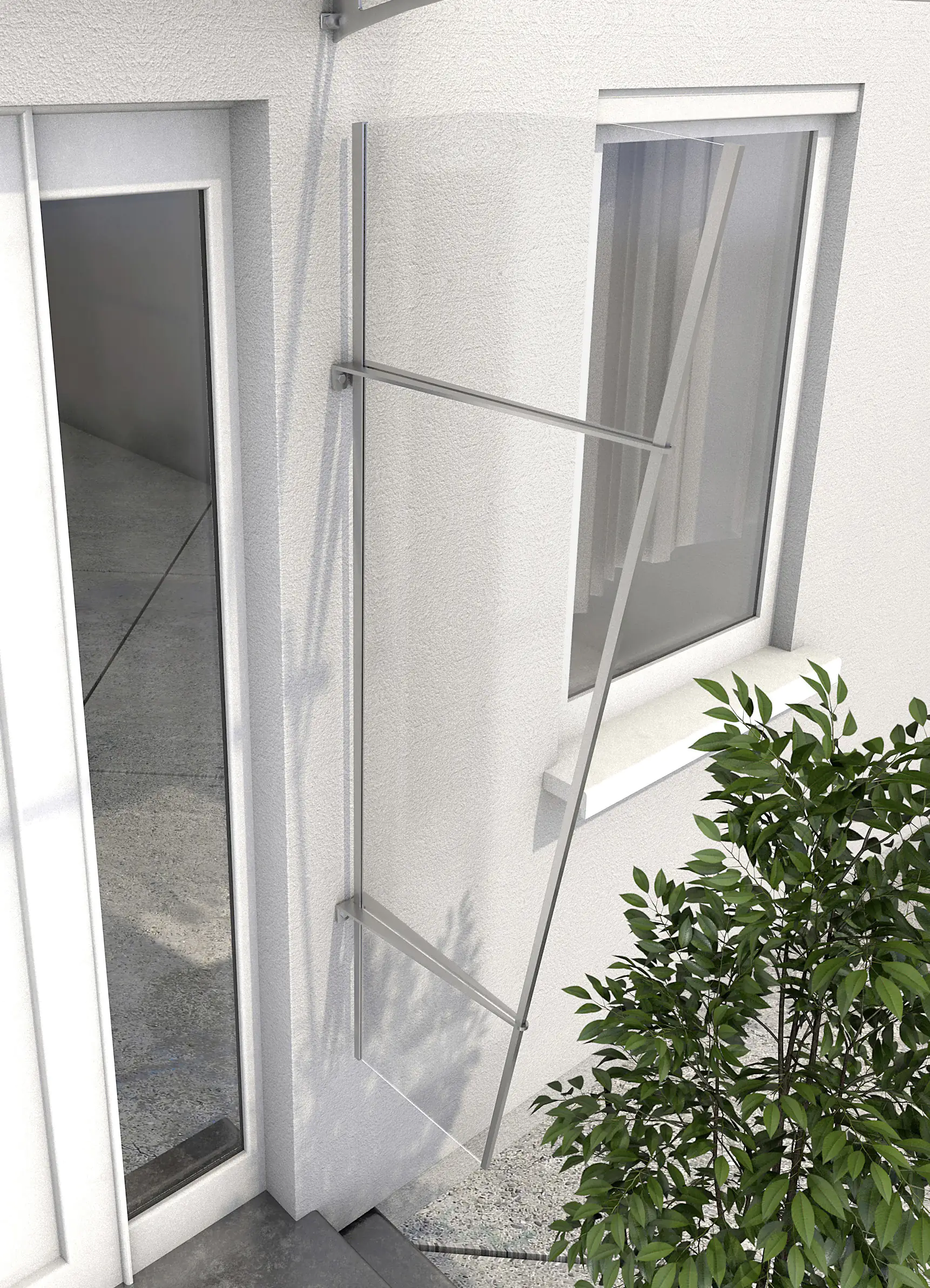 Gutta Seitenteil PT- L1670 Edelstahl, Acrylglas klar