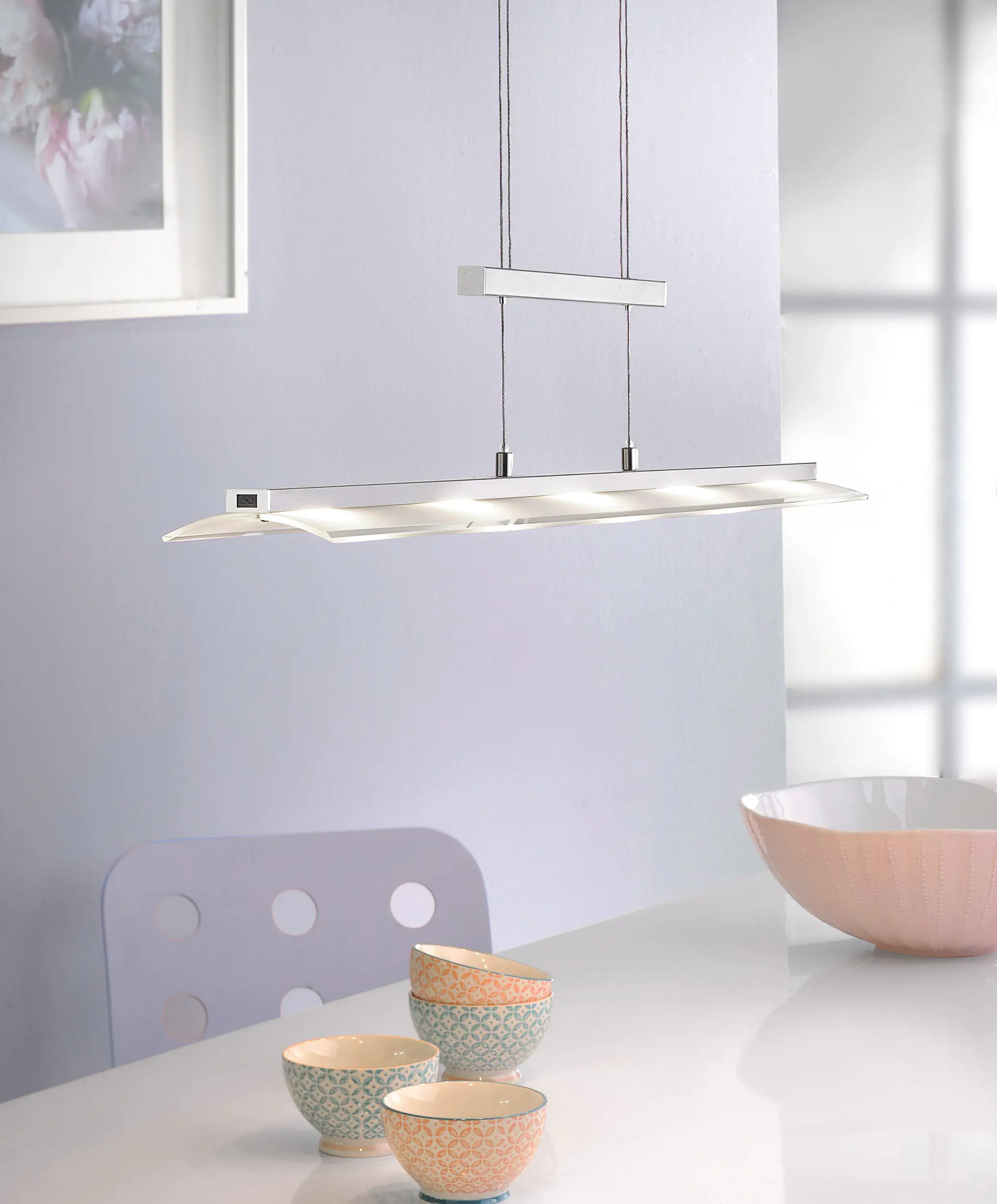 4043689950699_01 JustLight LED Pendelleuchte Nele 100 x 8 cm dimmbar