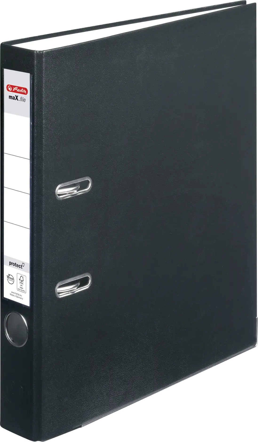 herlitz Ordner max.file protect A4 PP-Folienbezug, Fenster, 5 cm, schwarz herlitz Ordner max.file protect A4 PP-Folienbezug, Fenster, 5 cm, schwarz