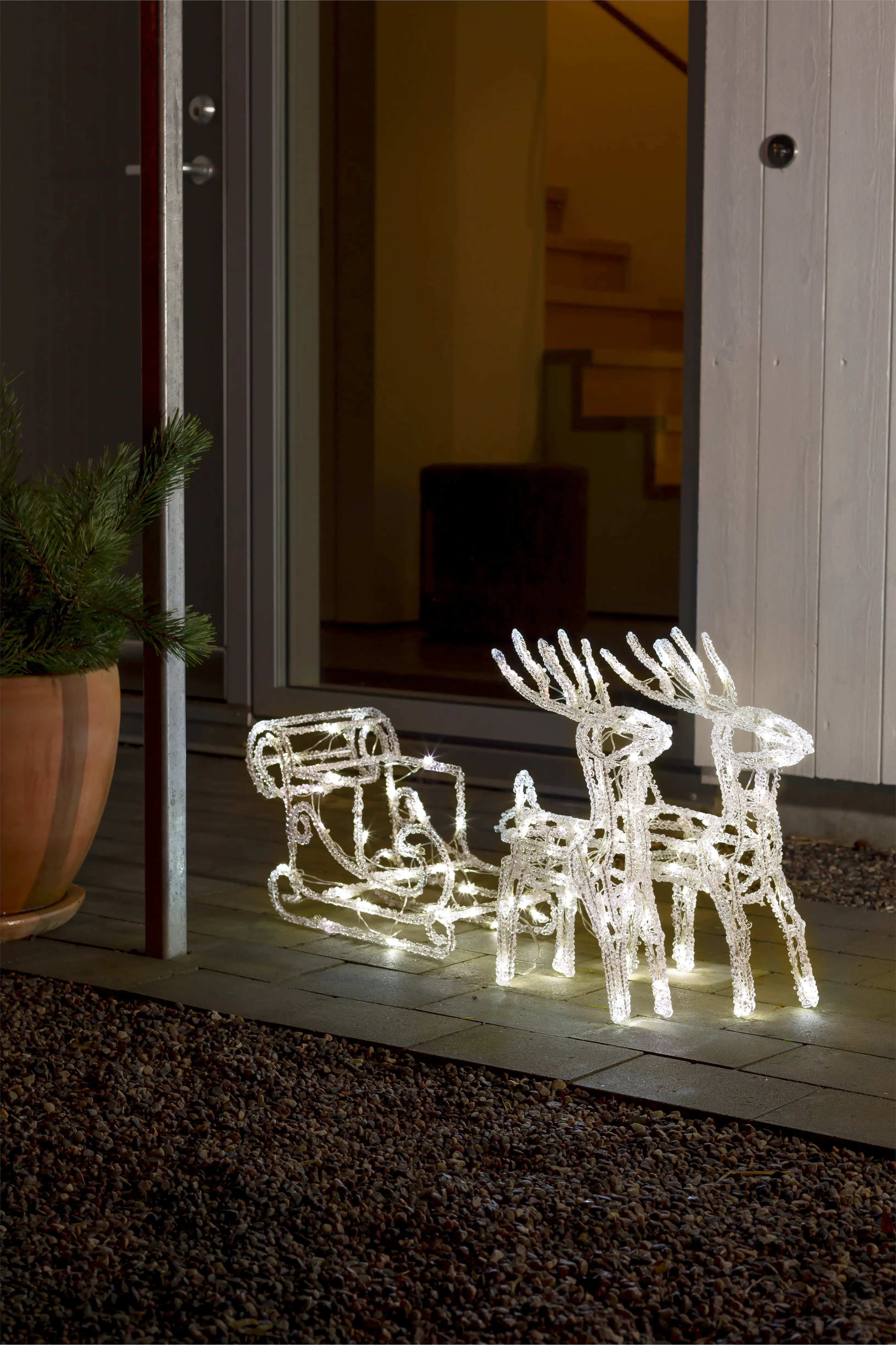 7318306192101_3 Konstsmide LED Acryl Set Schlitten mit 2 Rentieren 70cm x 18cm x 42cm