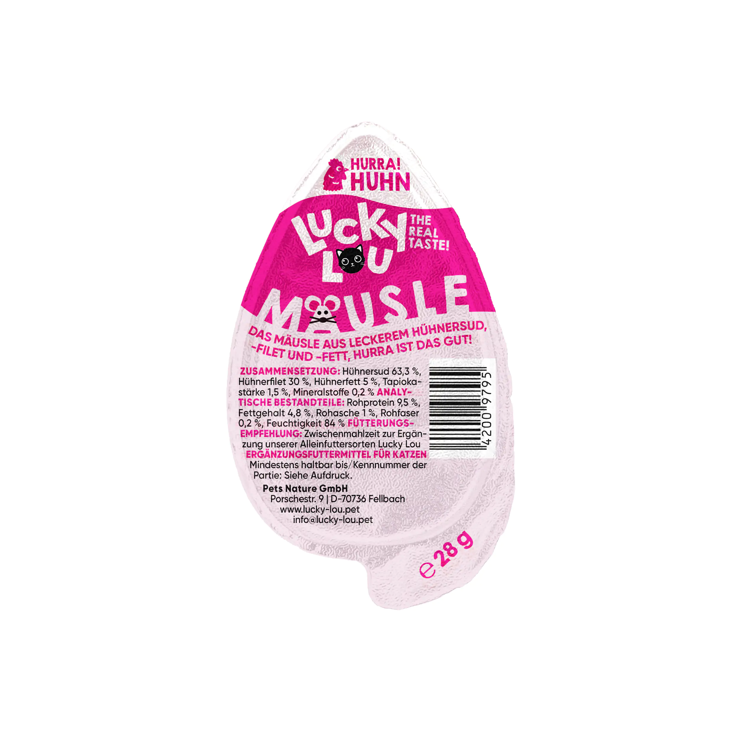 Lucky Lou Katzensnack Mäusle Huhn 28 g Lucky Lou Katzensnack Mäusle Huhn 28 g