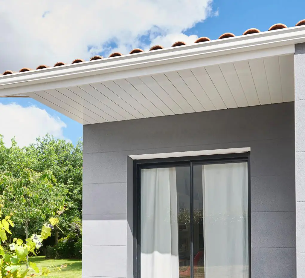 Grosfillex Kunststoff Aussenpaneele Line 3000 260 x 37,5 cm 8 mm weiß