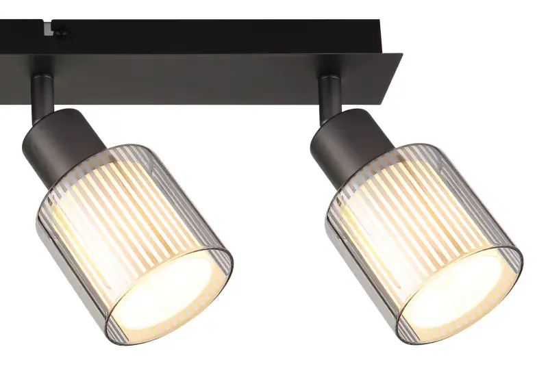 Globo Strahler Villegas 56 x 18,6 cm L x H schwarz-chrom matt