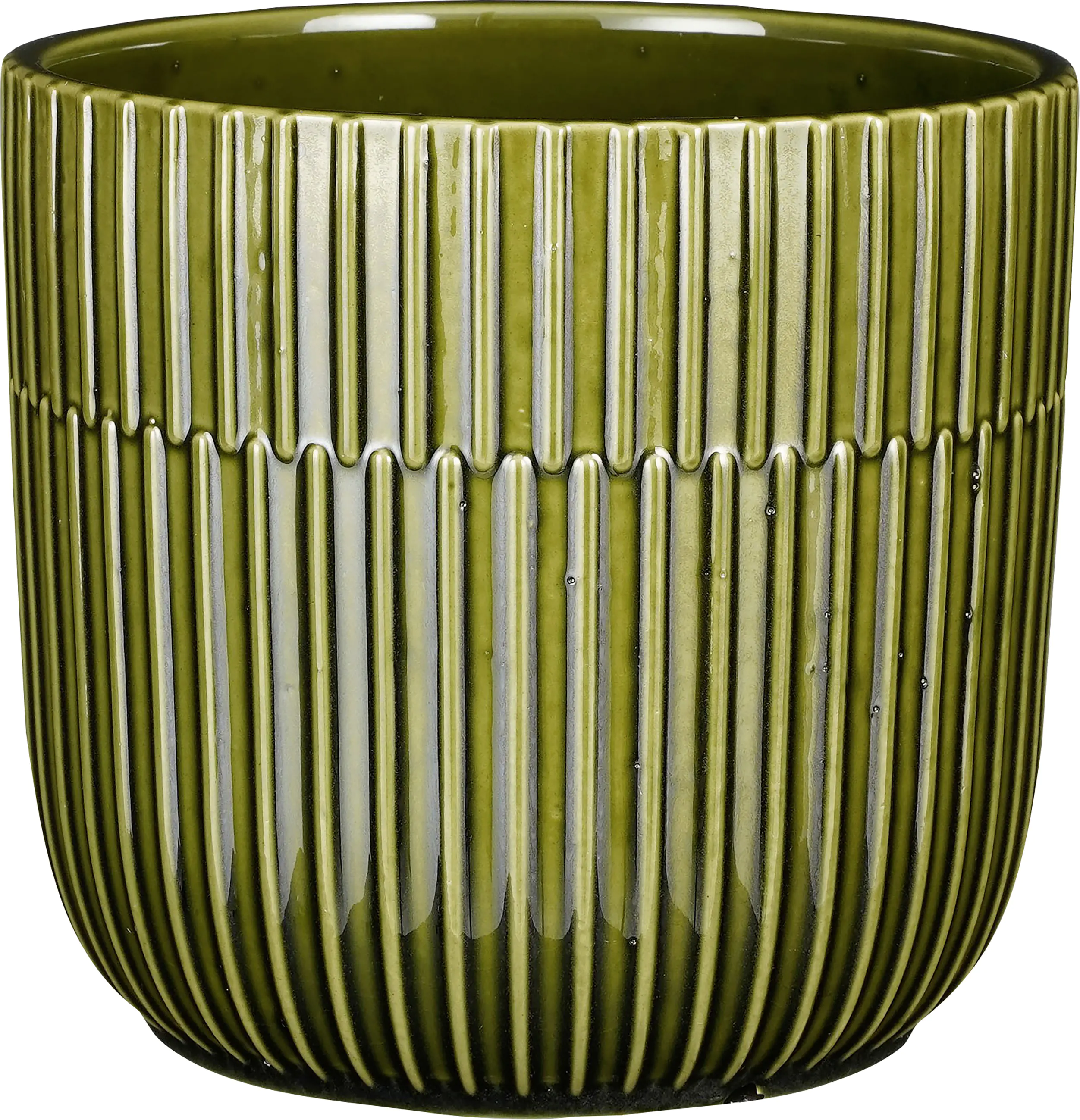 Mica Übertopf Sara  Ø 17 x 16 cm dunkelgrün glaze