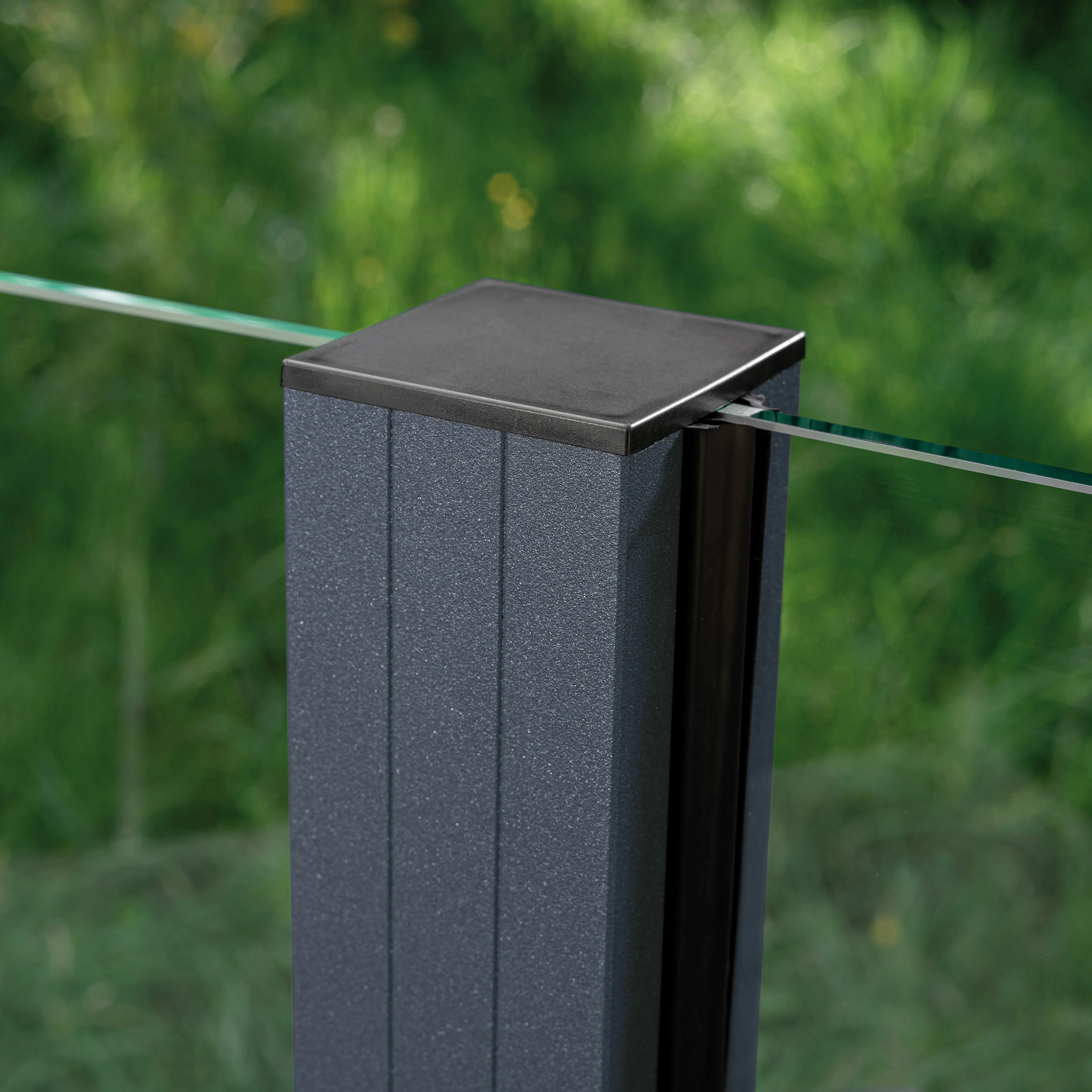 Ambiente Glaszaun Erweiterungsset Klarglas mit Siebdruck 187 x 107,2 cm anthrazit Ambiente Glaszaun Erweiterungsset Klarglas mit Siebdruck 187 x 107,2 cm anthrazit