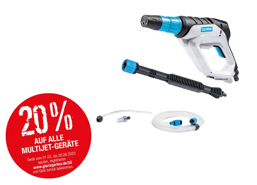 Gloria Akku-Sprühsystem MultiJet 18V Hochdruckpistole