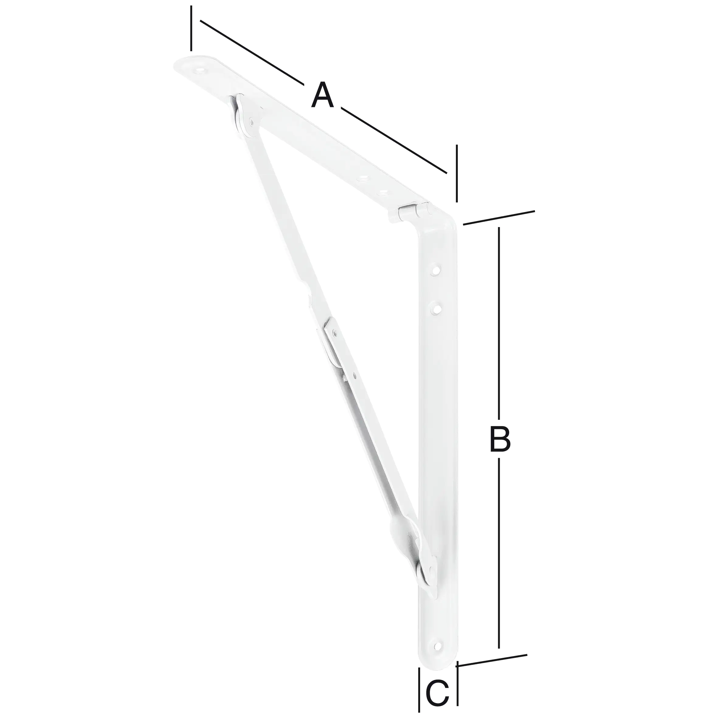 Vormann Klappkonsolen weiß 20 x 20 cm