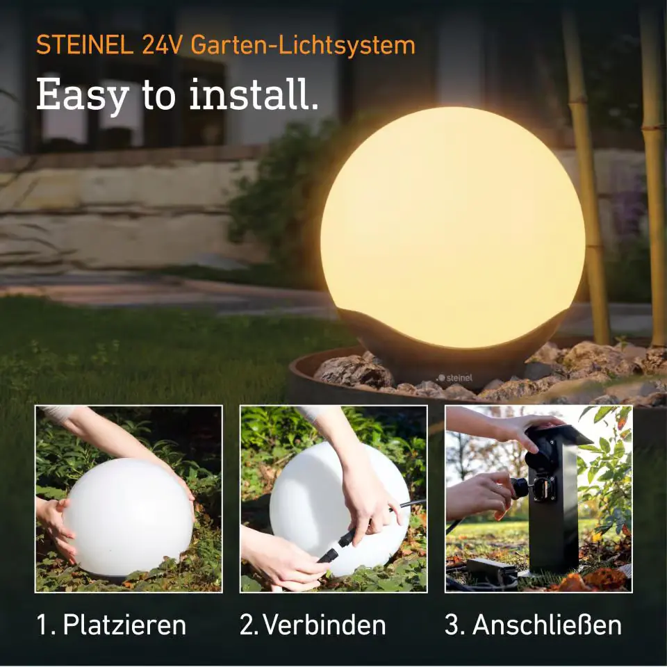 Steinel LED Außenleuchte Sphera 24V Ø 30 cm ultra warmweiß-neutralweiß weiß