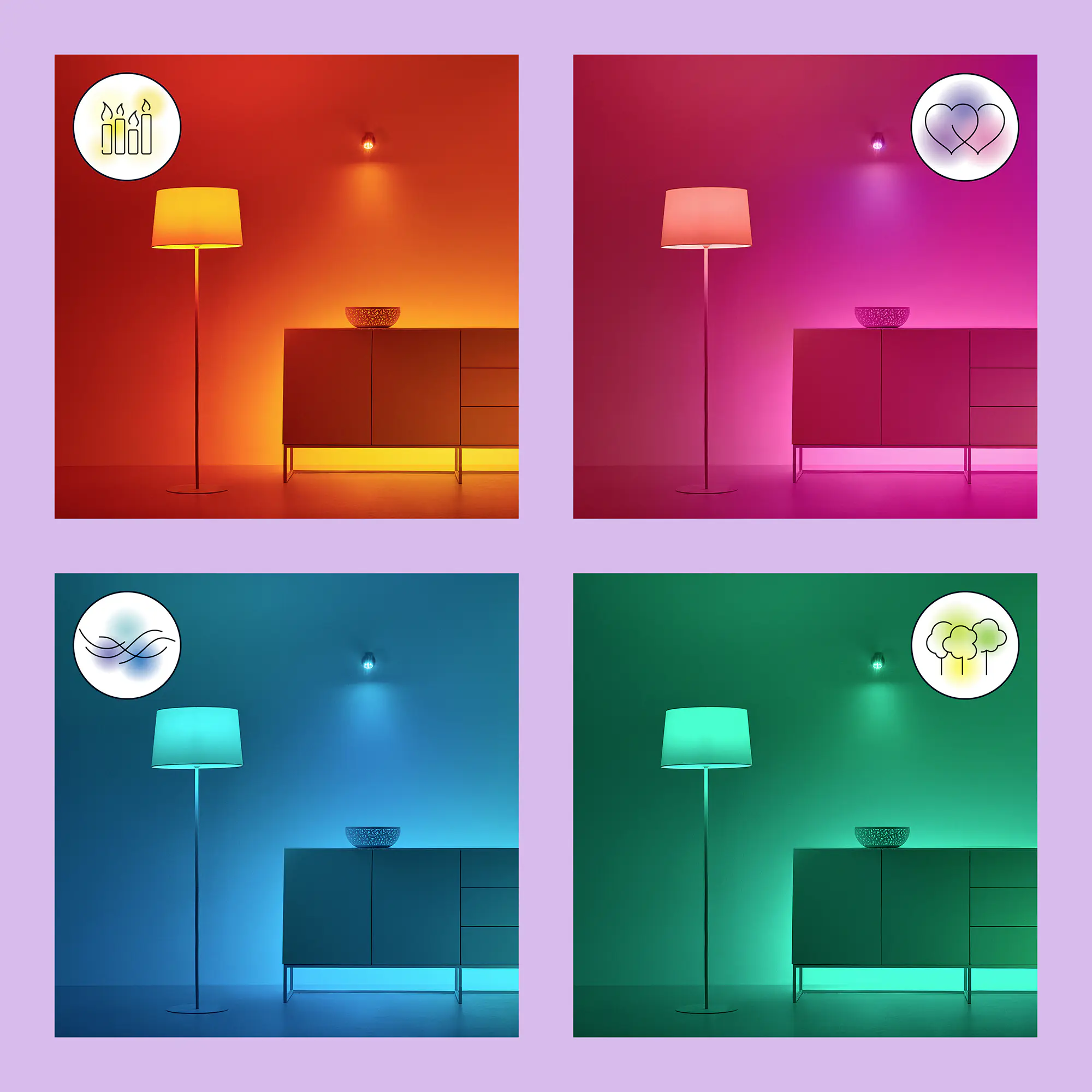 WiZ LED Tischleuchte Hero weiß dimmbar RGBW WiZ Connected