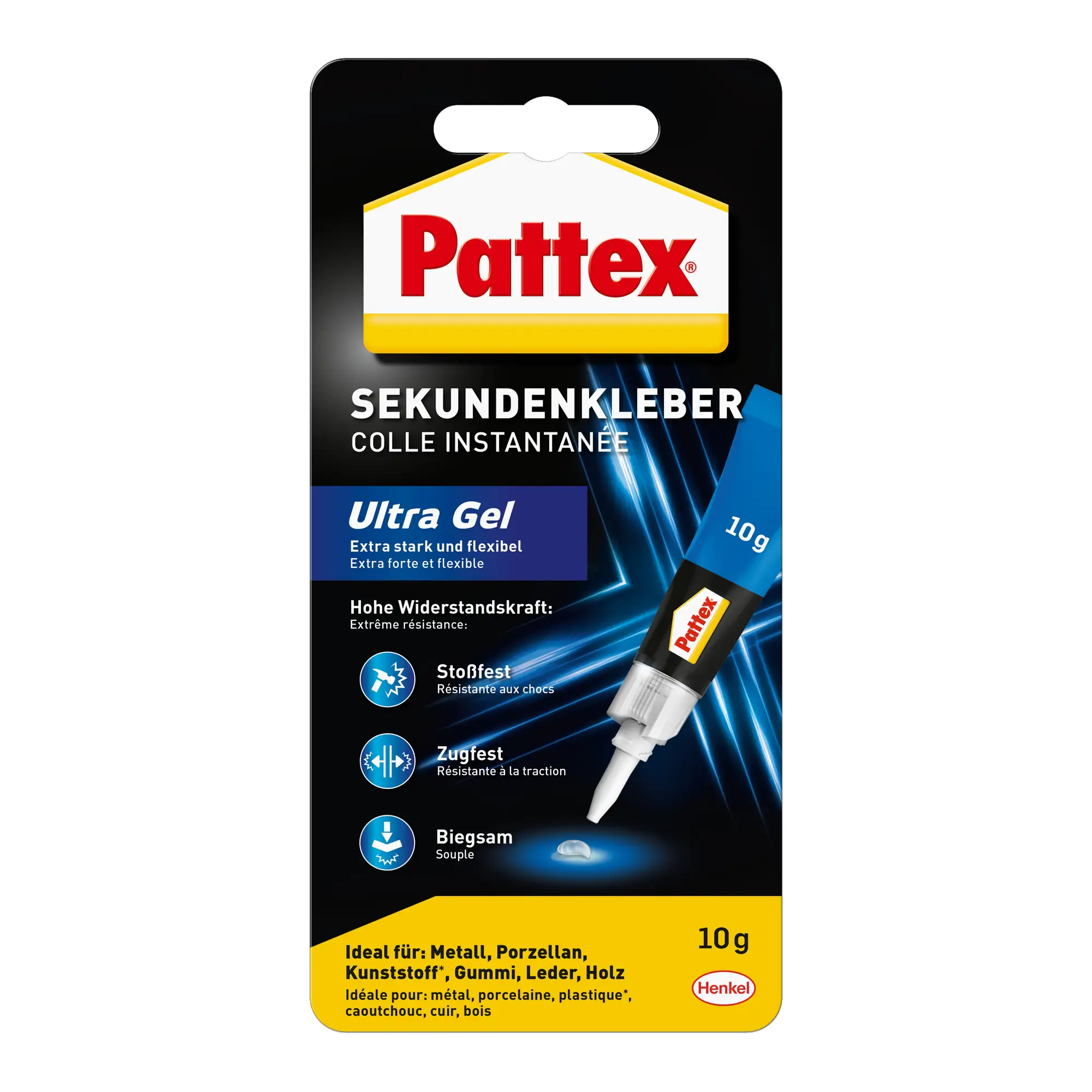 Pattex Sekundenkleber Ultra Gel 10 g Tube, farblos