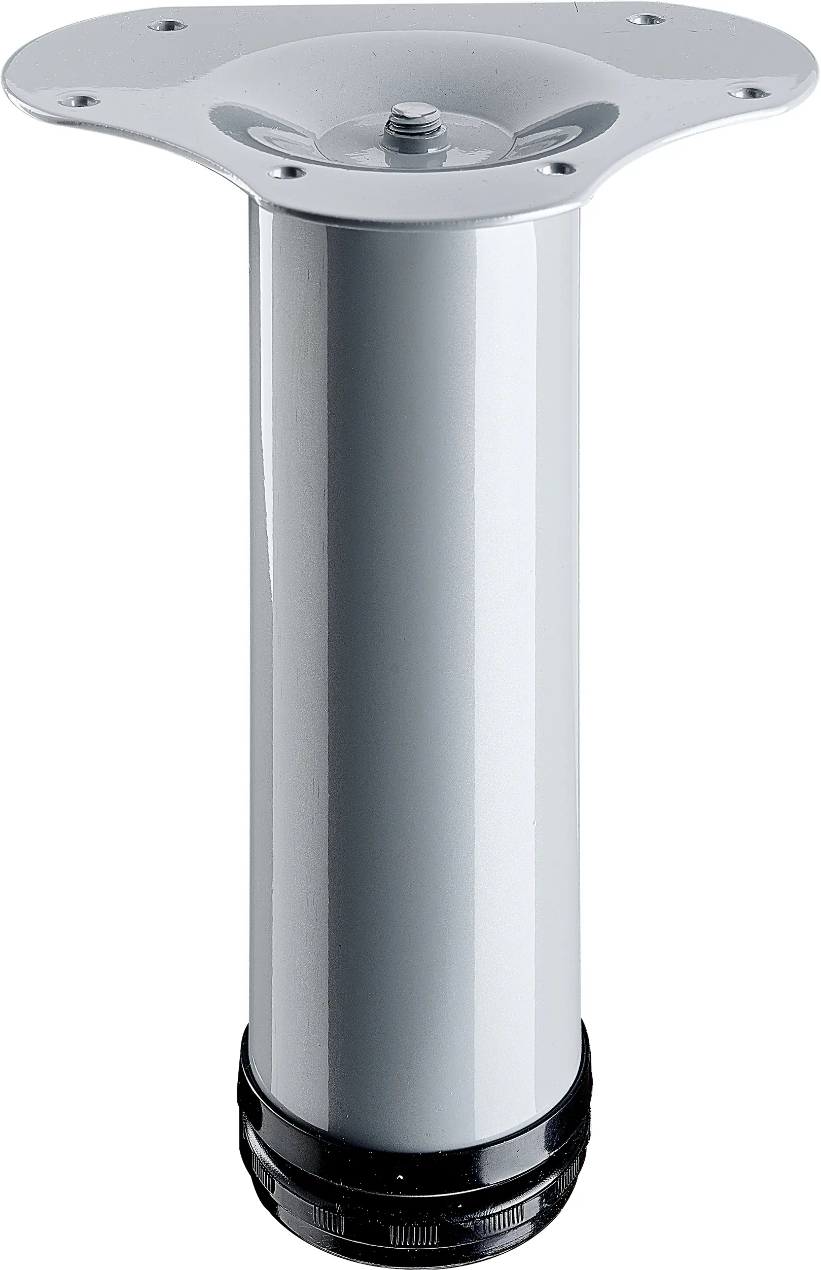 Hettich Tischbein 6,0 x 20 - 23 cm Stahl Aluminium-Optik - 1 Stück