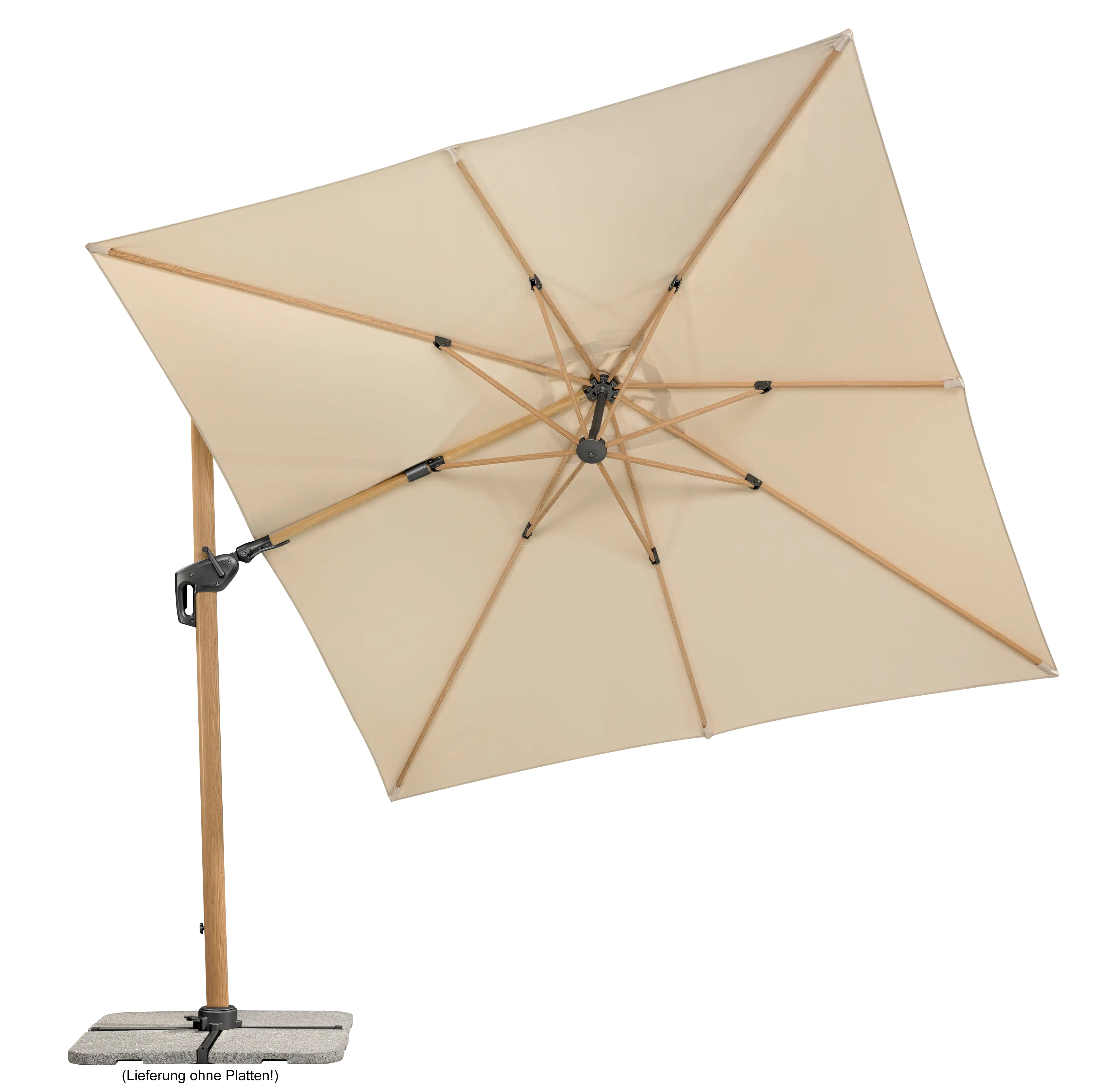 4000570729024_4 Schneider Ampelschirm Rhodos Twist Woody natur 300 x 300 cm