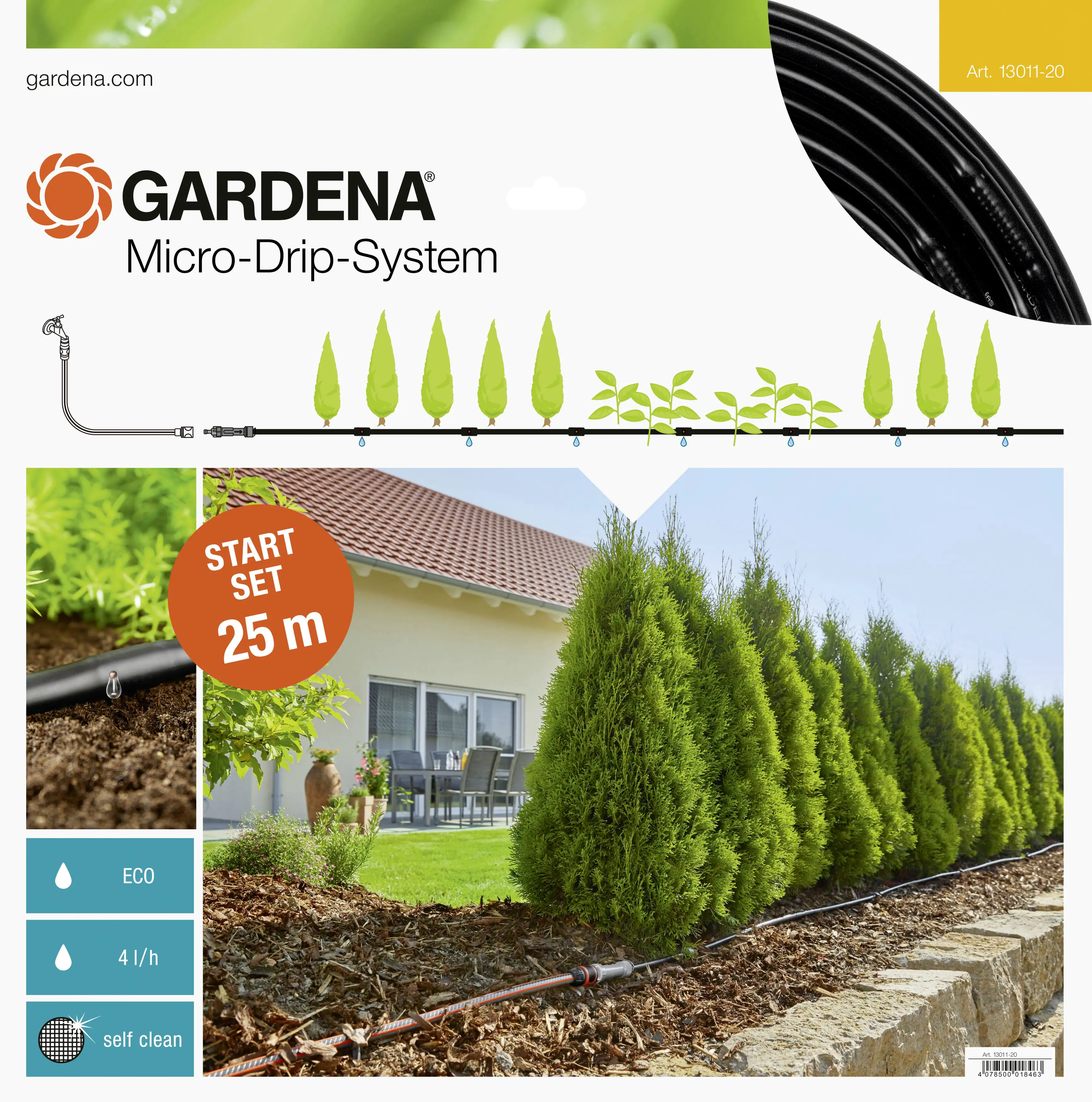 4078500018463 Gardena Micro Drip System Startset Pflanzreihe M