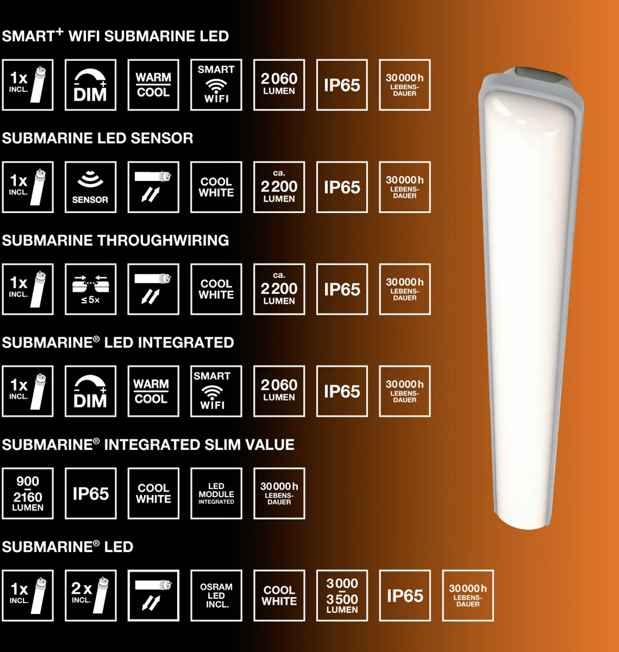 Ledvance LED Feuchtraumleuchte Dampproof Essential 150 cm G13 19 W neutralweiß