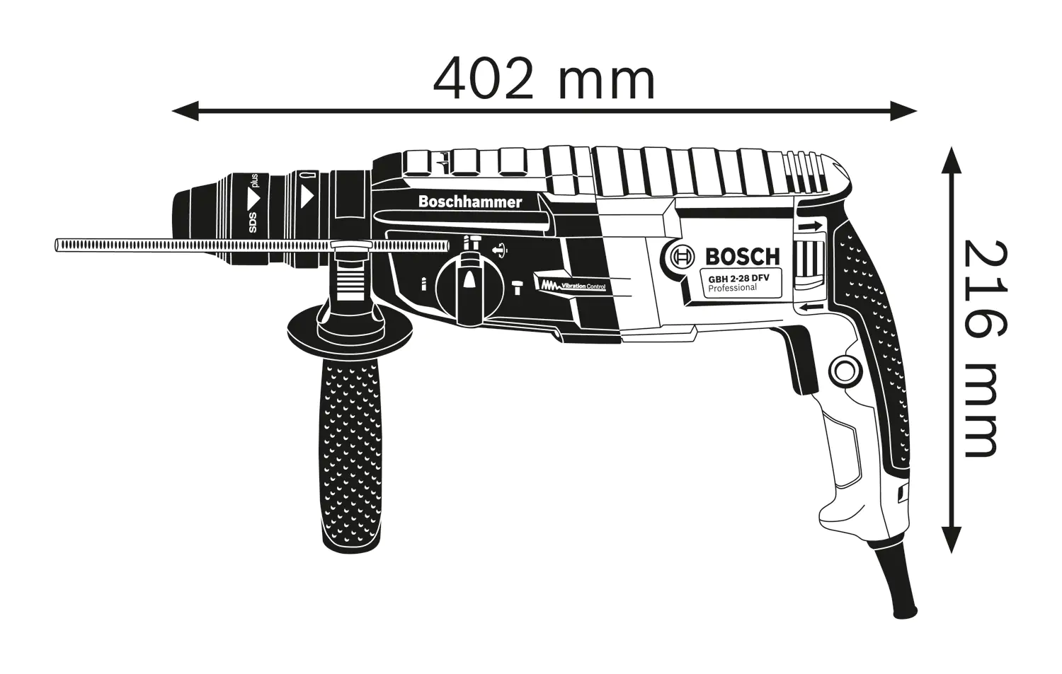 Bosch Professional Bohrhammer GBH 2-28 F 880 W im Koffer Bosch Professional Bohrhammer GBH 2-28 F 880 W im Koffer
