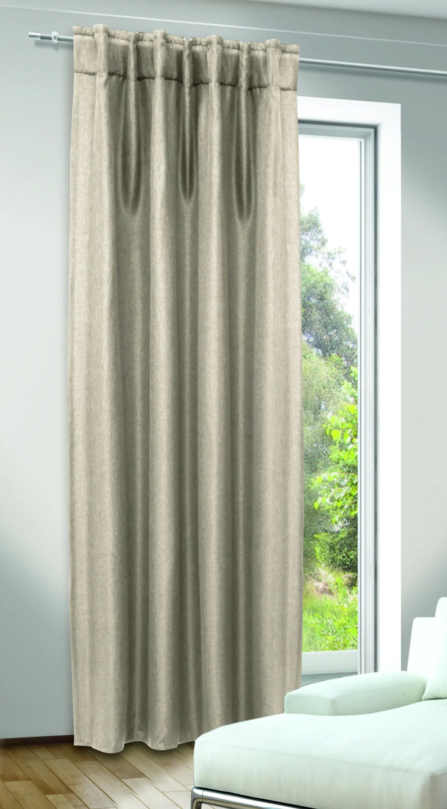 Neusser Collection Verdunklungsschal Dimout Sibille beige, 135 x 245 cm