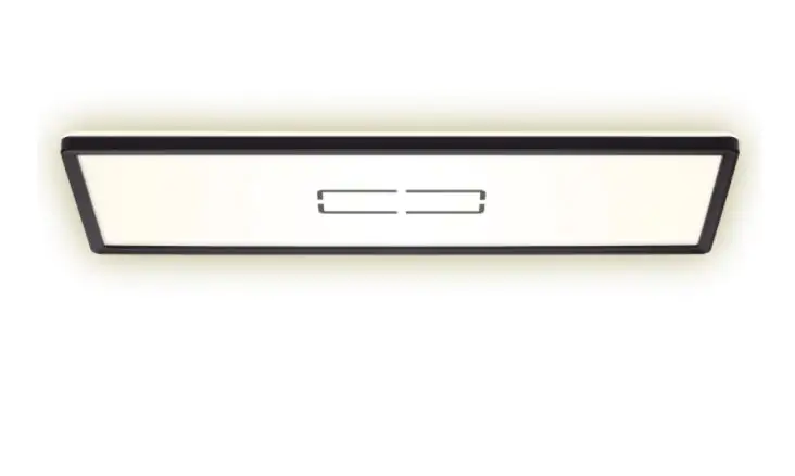 Briloner Slim LED Panel Free schwarz 58 x 20 cm mit Backlight-Effekt