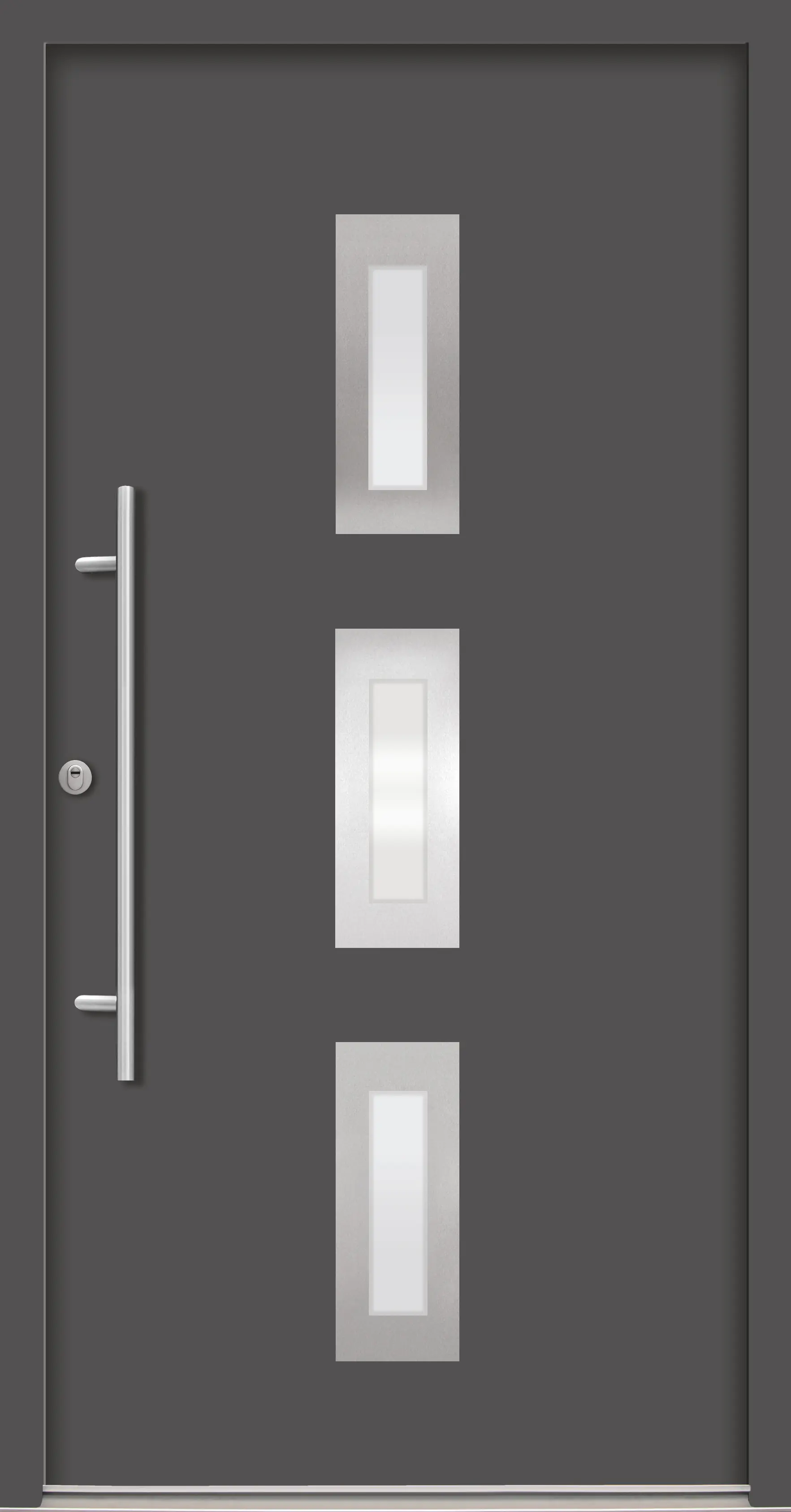 Splendoor Haustür Passivedoor Premium B02 RC2 Anthrazit DIN Links 100 x 210 cm