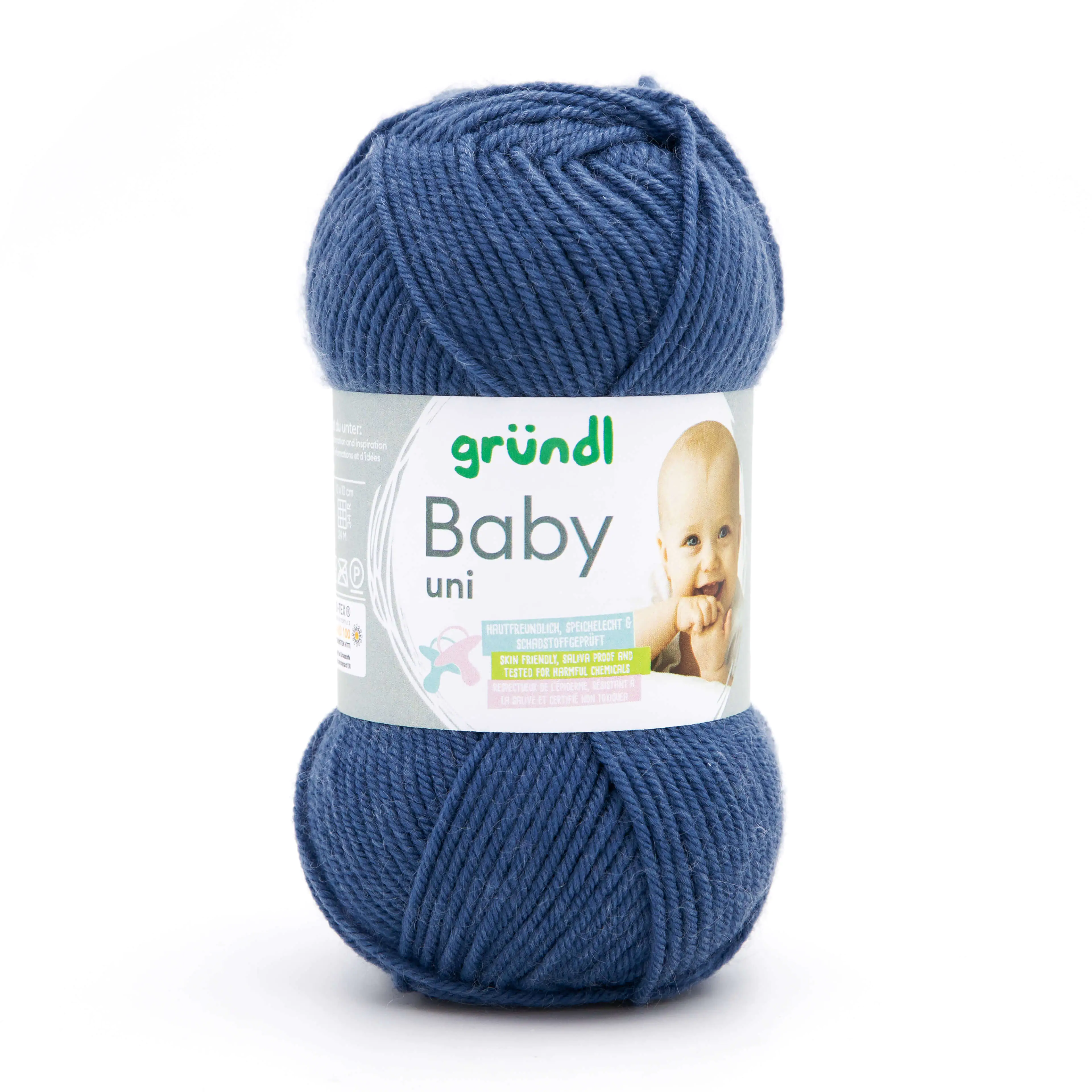Gründl Wolle Baby uni 50 g jeans