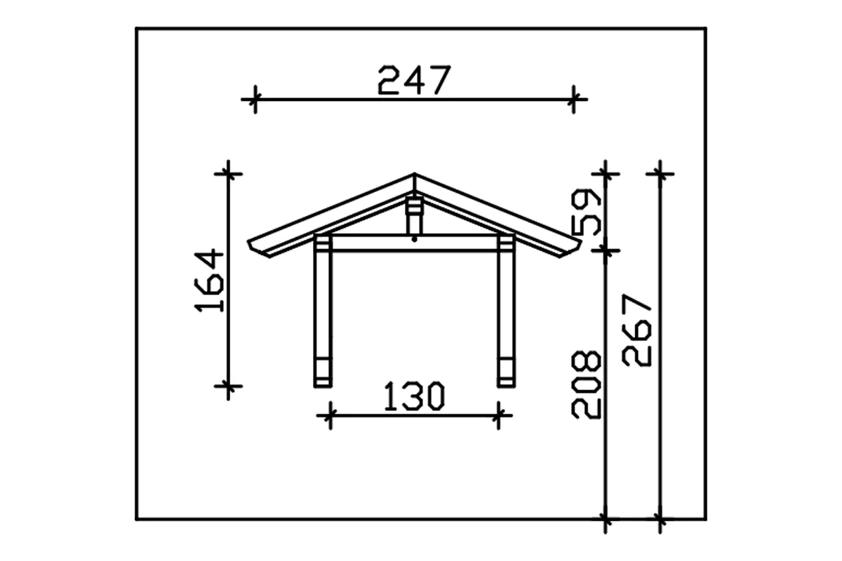 SKAN HOLZ Vordach Siegen Typ 1 247 x 116 cm, lasiert in Schiefergrau SKAN HOLZ Vordach Siegen Typ 1 247 x 116 cm, lasiert in Schiefergrau