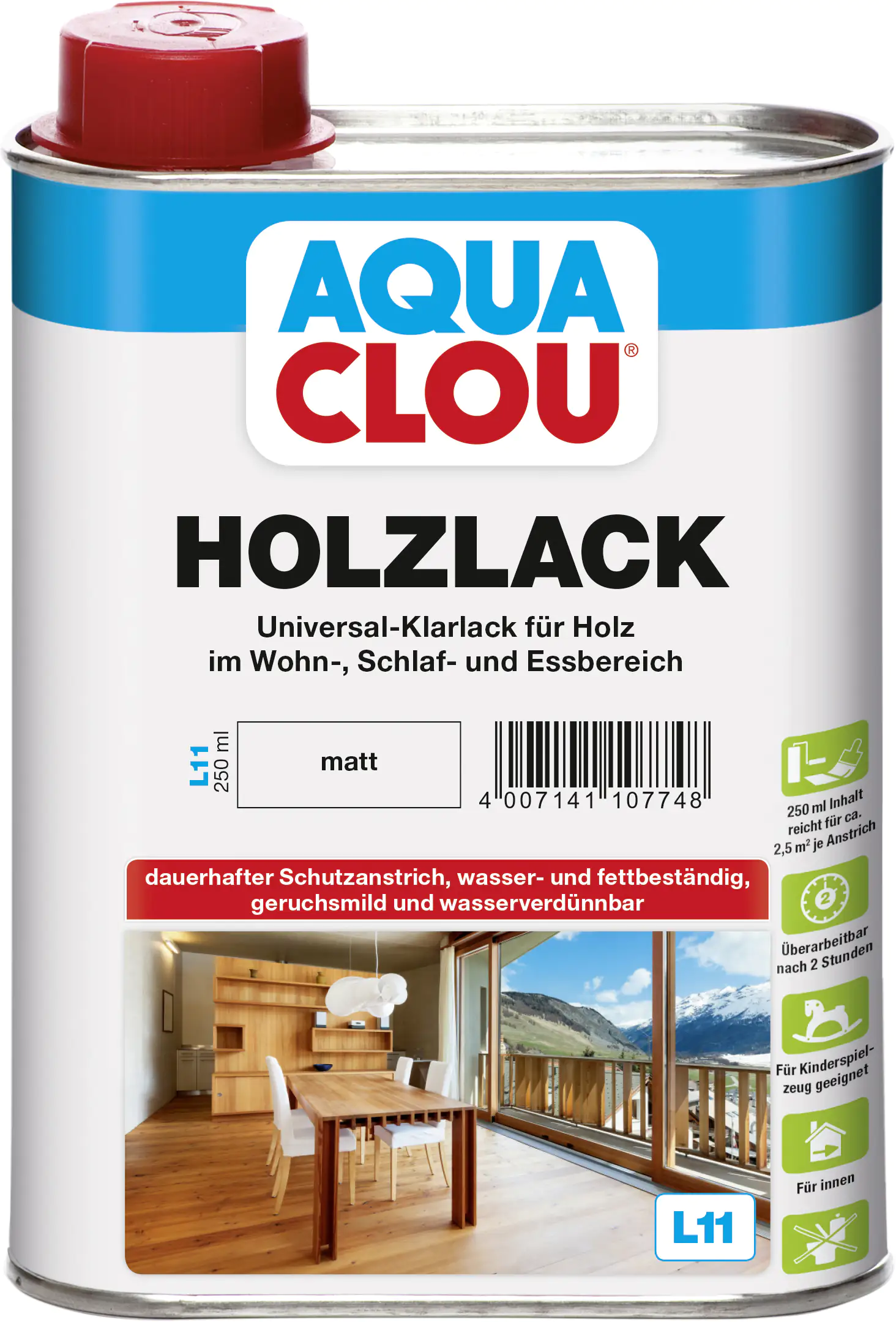 Aqua Clou Holzlack L11 250 ml matt