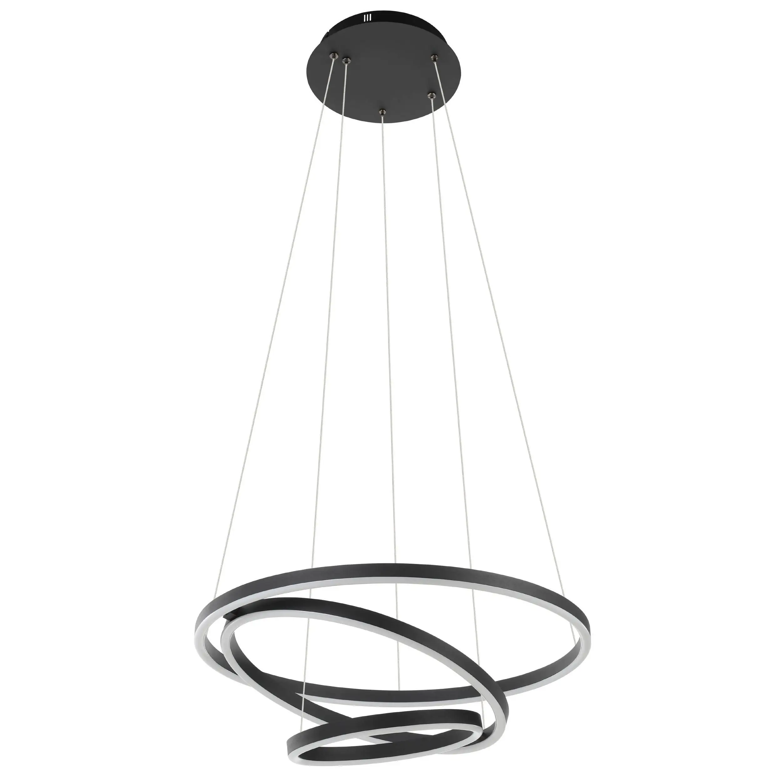 Eglo LED Pendelleuchte Lobinero-Z schwarz Ø 58 x 110 cm warmweiß-kaltweiß dimmbar