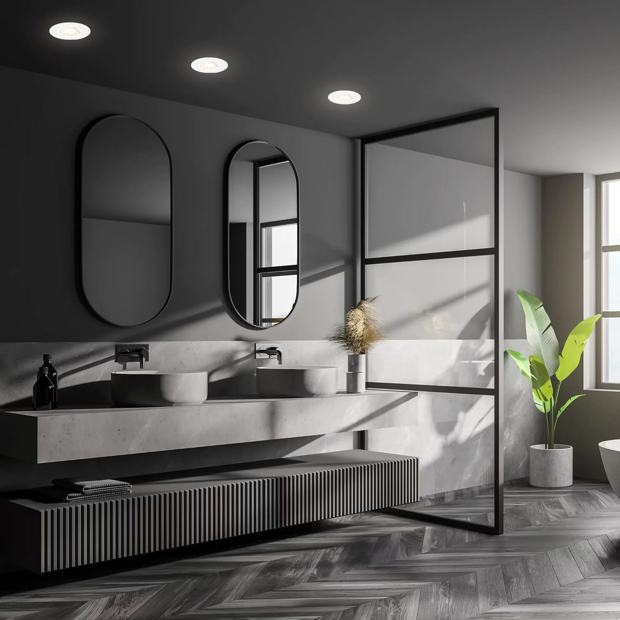 Briloner LED-Einbauleuchten Kulana Mini 3er Set Mini 3,6W 350lm weiß