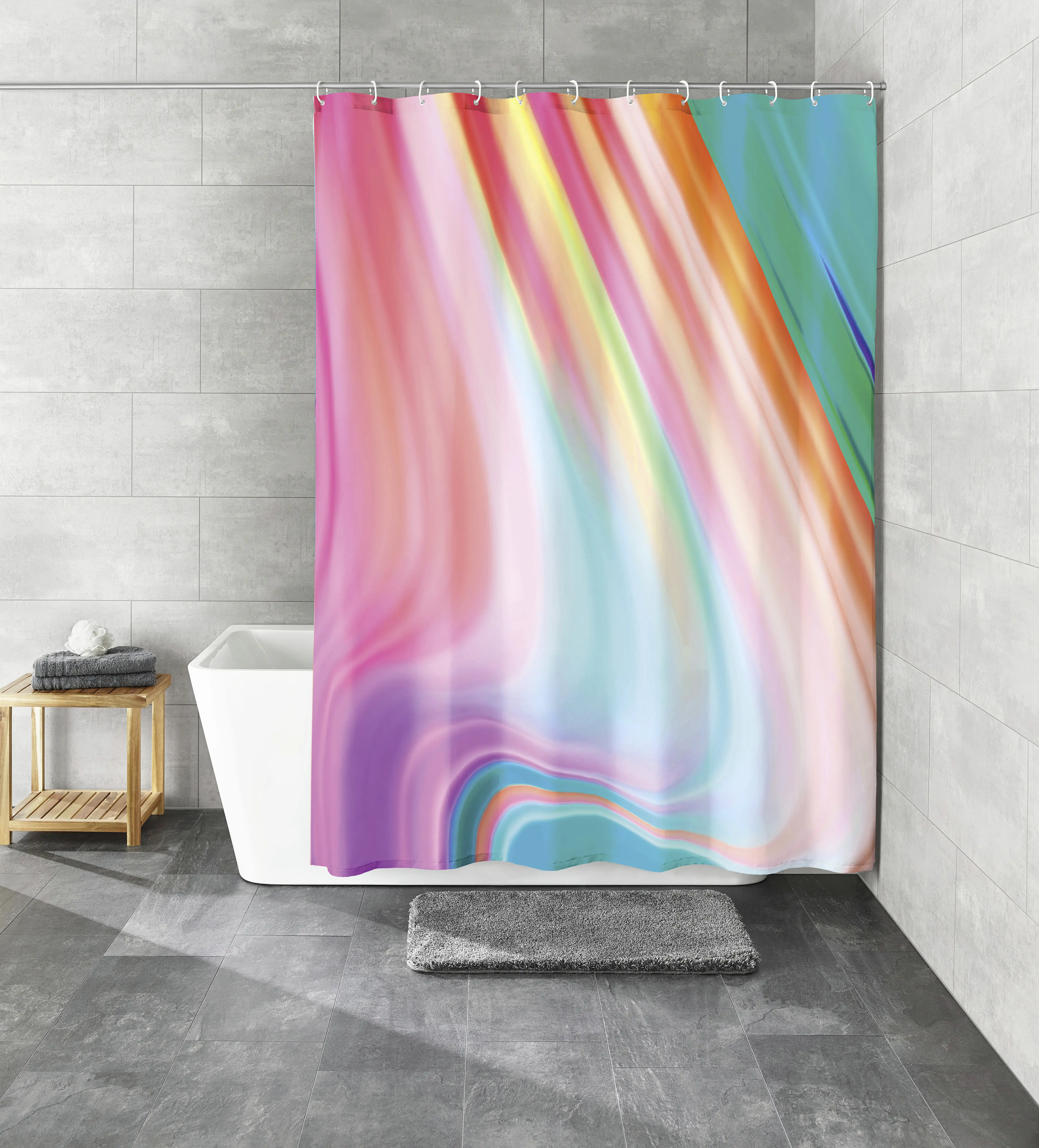 Kleine Wolke Duschvorhang Vibes multicolor 180 x 200 cm