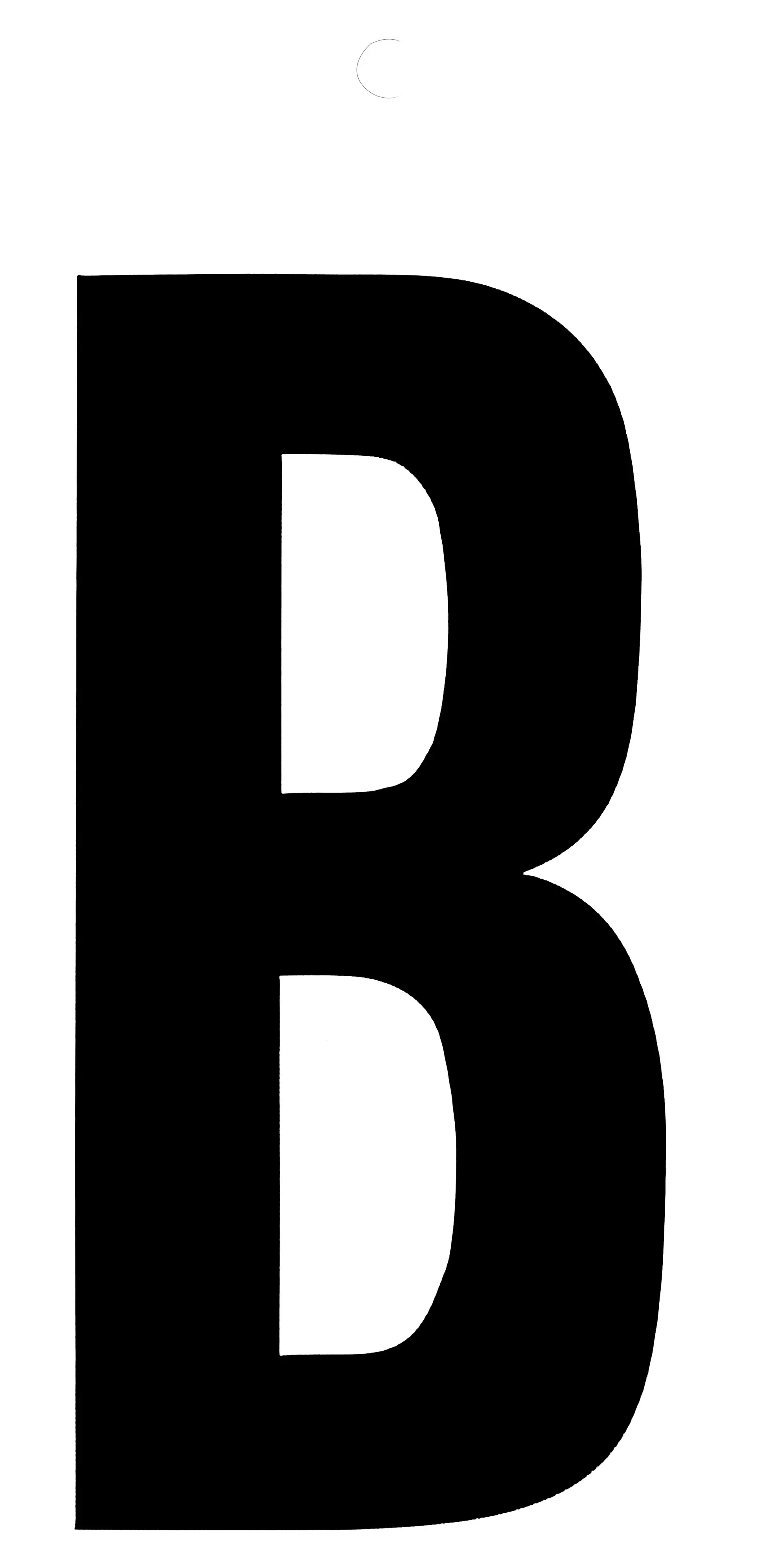 Conmetall Aufkleber Buchstabe B PVC 10 x 6 cm schwarz