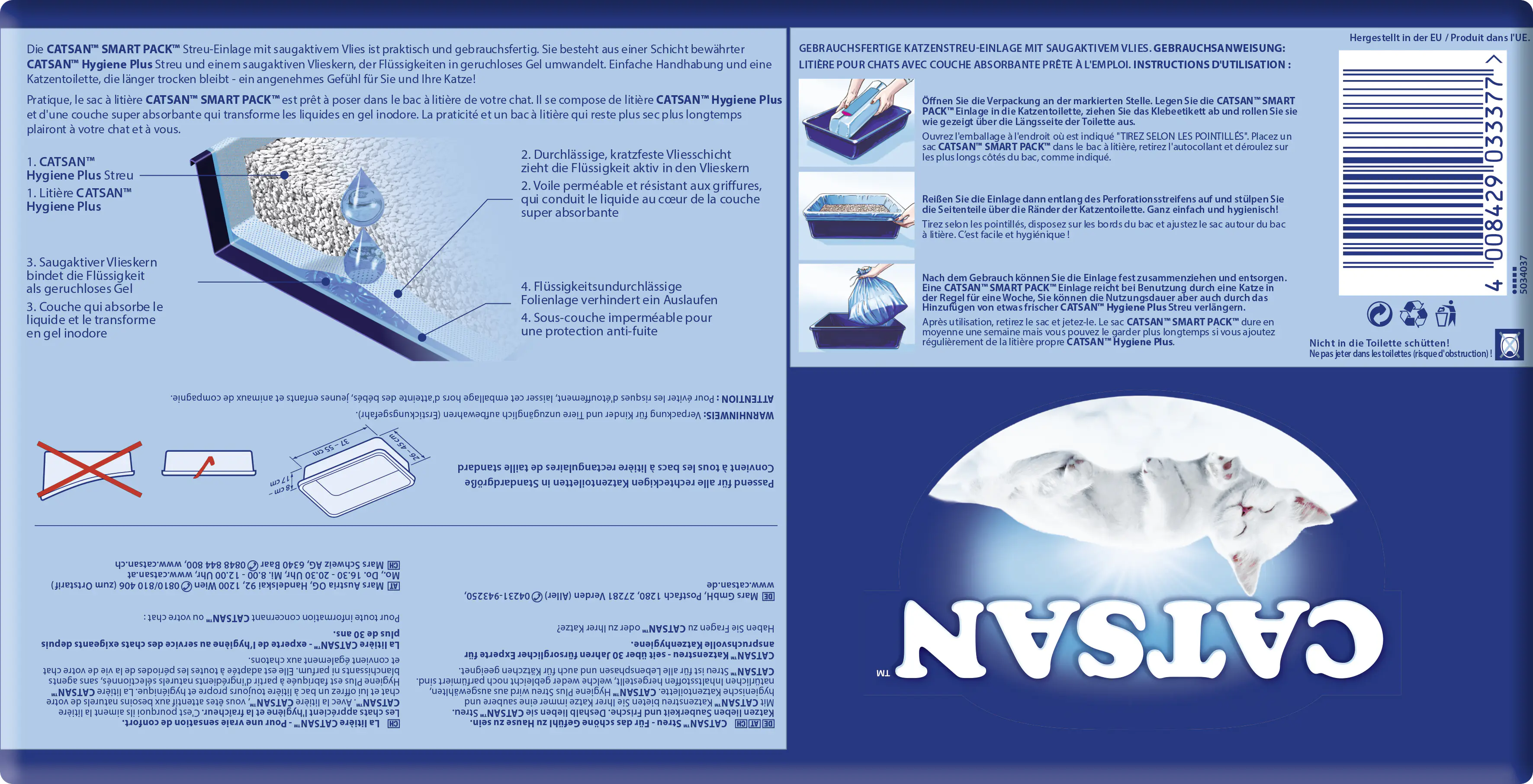 Catsan Smart Pack Einlegepack für Katzentoilette Inhalt: 2 Stk.