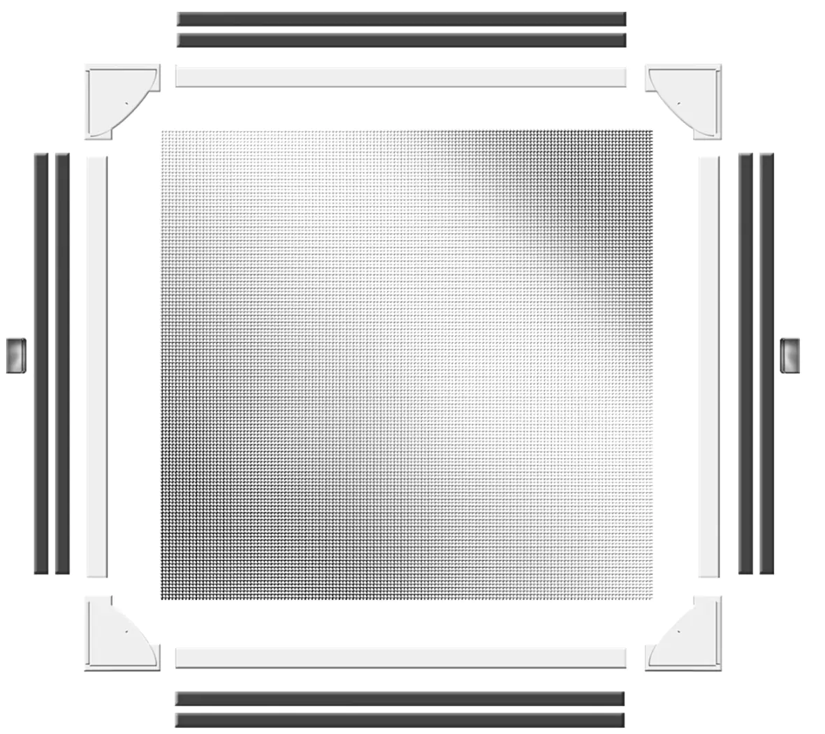 Schellenberg Fliegenschutzmagnetrahmen MAGNETIC 100 x 120 cm weiß kürzbar