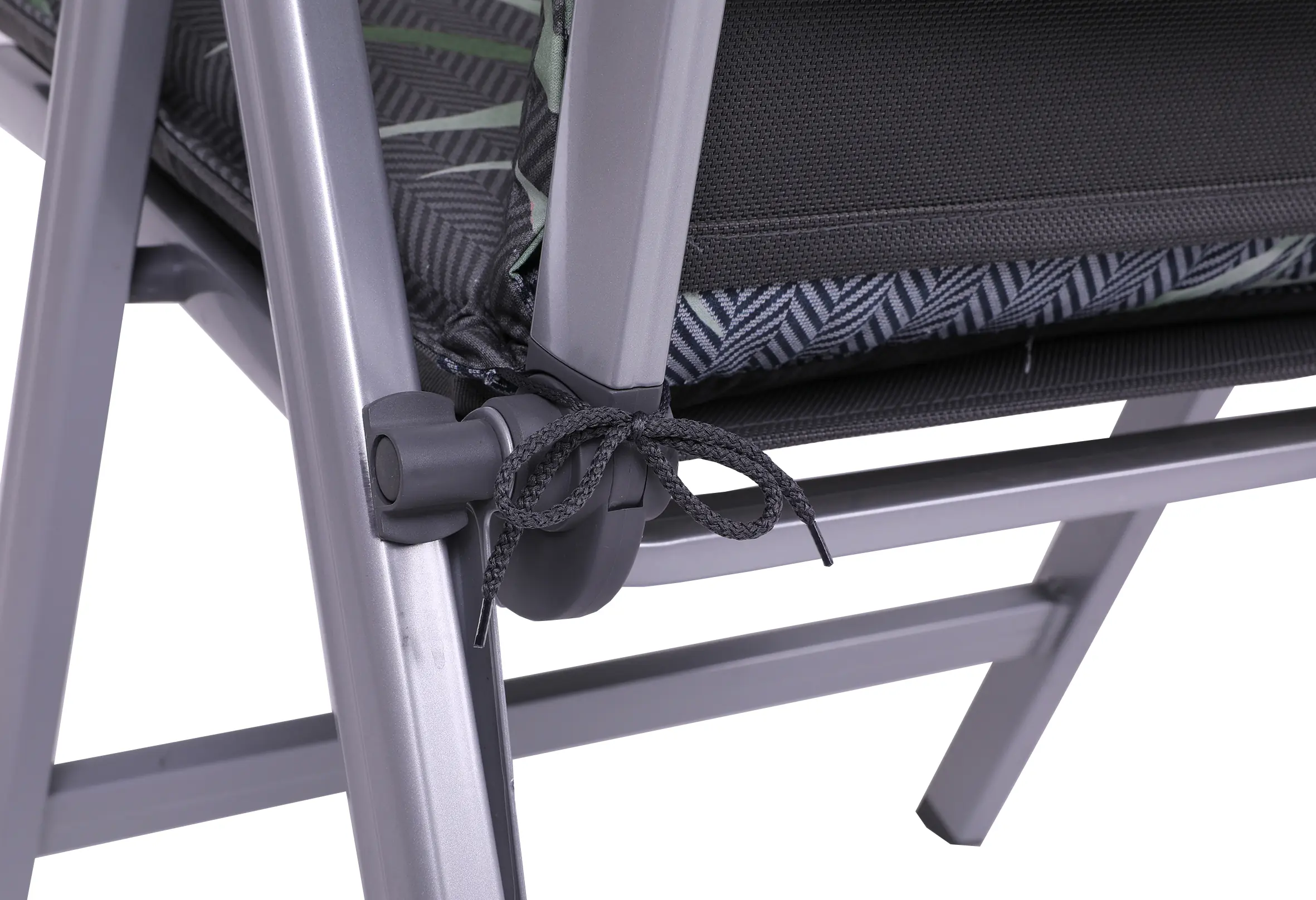 GO-DE Gartenstuhlauflagen niedriglehner 100 x 50 x 7 cm Blumen-Motiv anthrazit