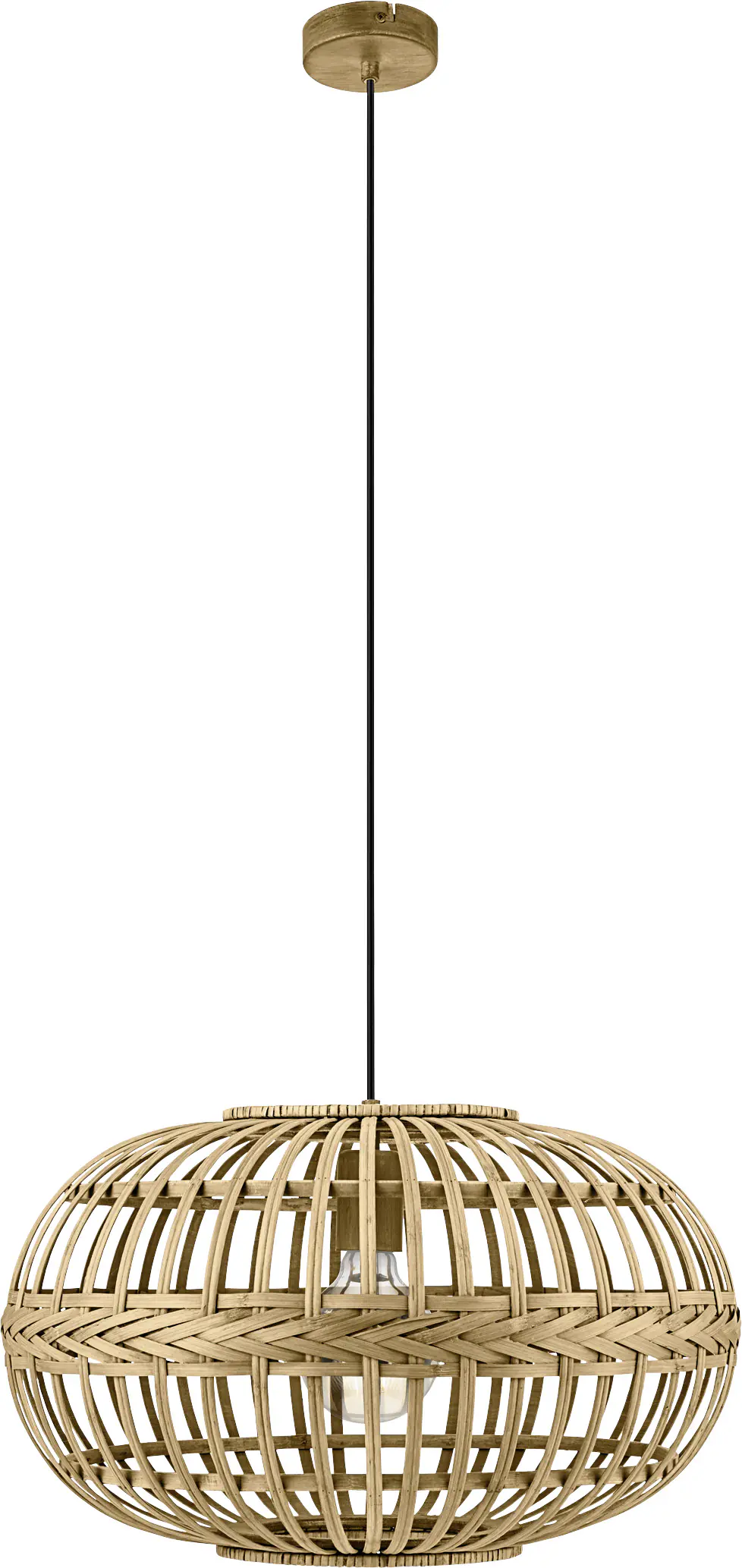 Eglo Pendelleuchte Amsfield braun Holz Ø 38 cm E27, max. 60 W Eglo Pendelleuchte Amsfield braun Holz Ø 38 cm E27, max. 60 W