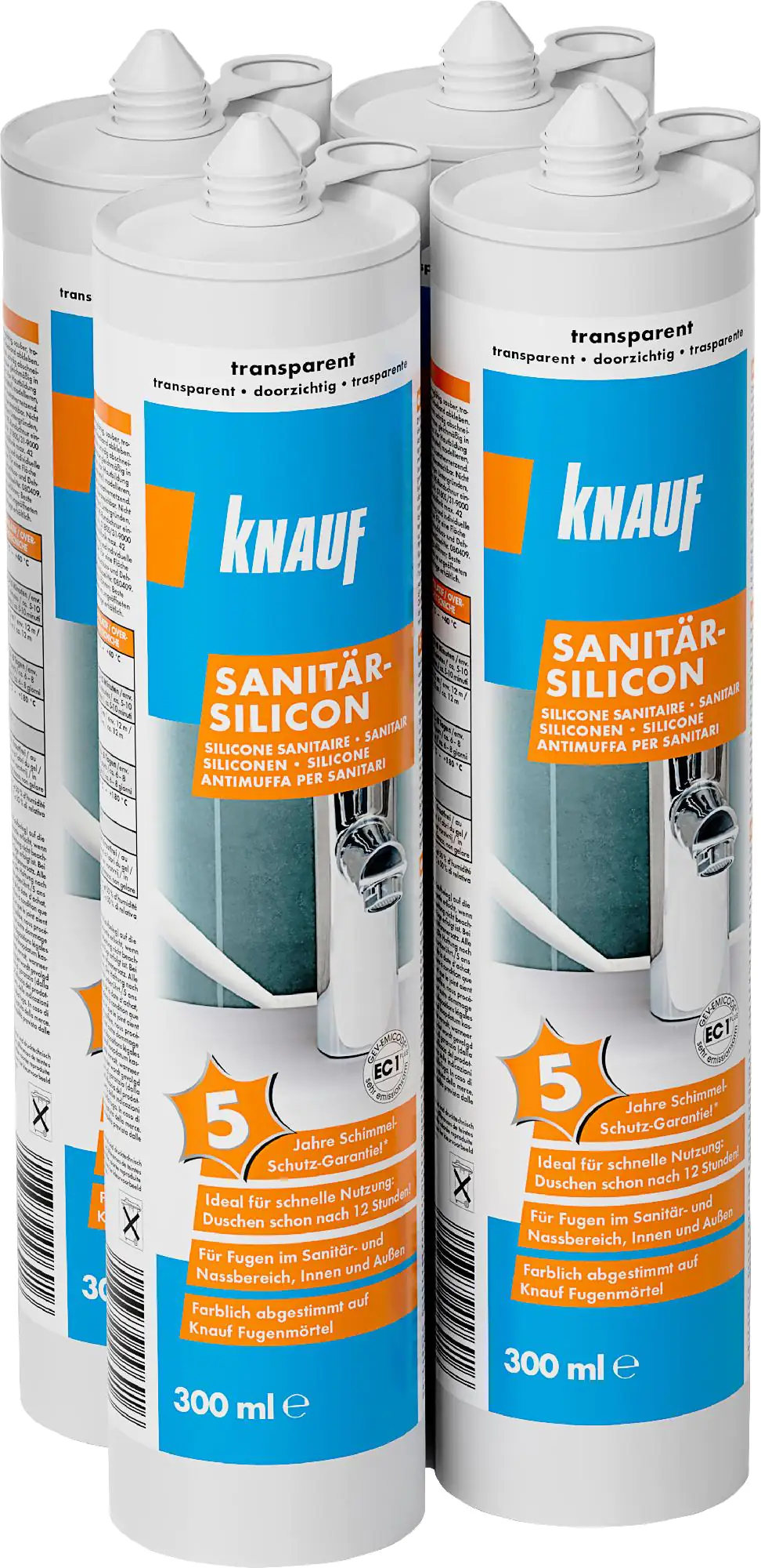 Knauf Sanitär Silikon transparent 4 x 300 ml Aktion kaufen Globus