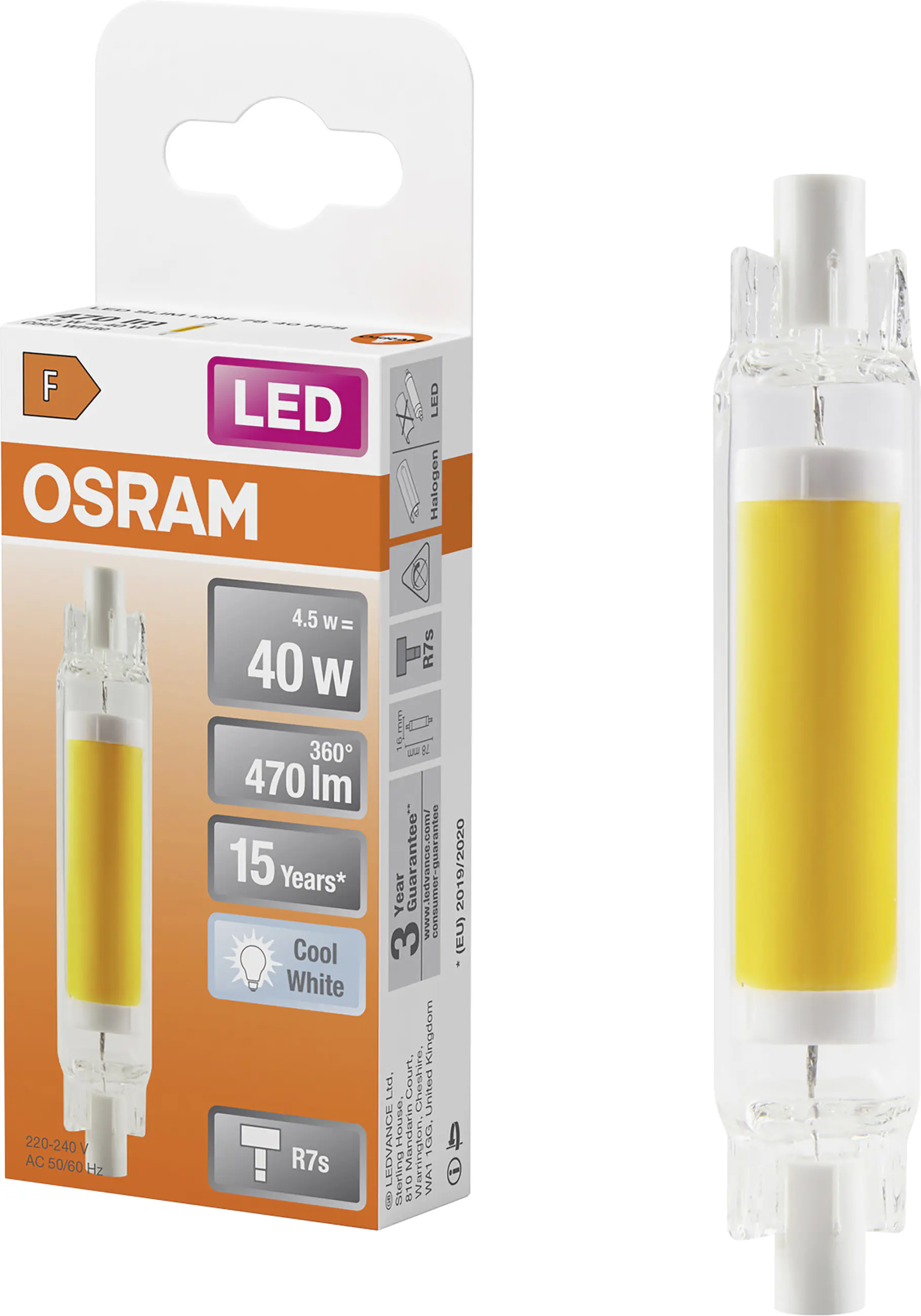 Osram LED Leuchtmittel Slim Line 78 R7s 4,5 W kaltweiß