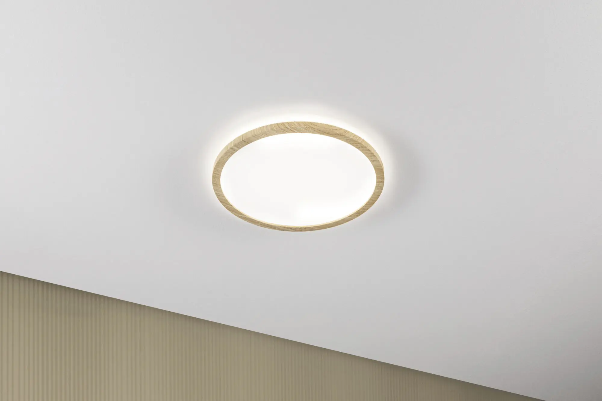 Paulmann LED Deckenleuchte Atria Shine Backlight Holzoptik Ø 29,3cm