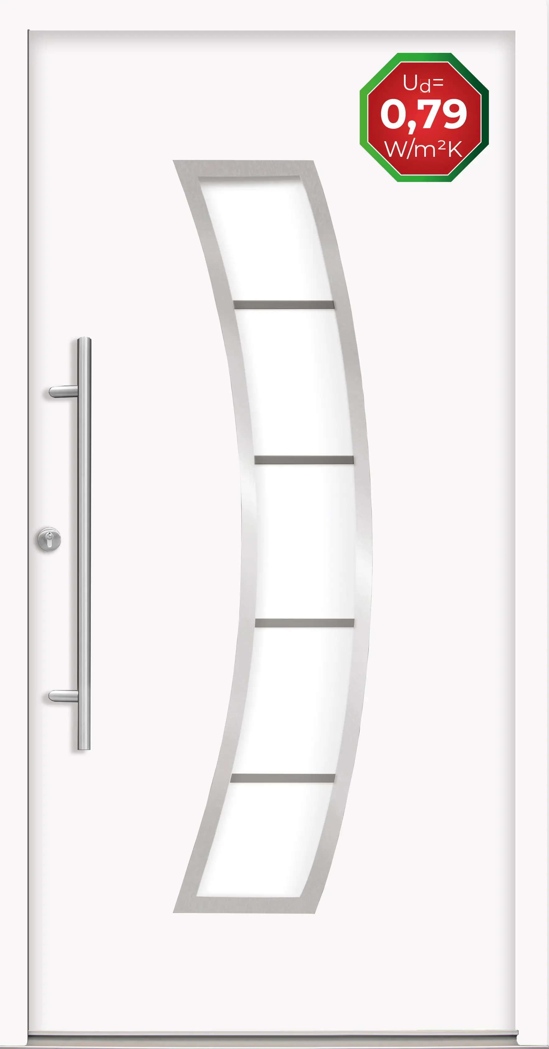 Splendoor Haustür Passivedoor Premium P14 Weiß DIN Links 100 x 210 cm