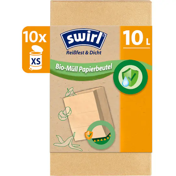 Swirl Bio-Müll-Papierbeutel 10 L, 10 Stück