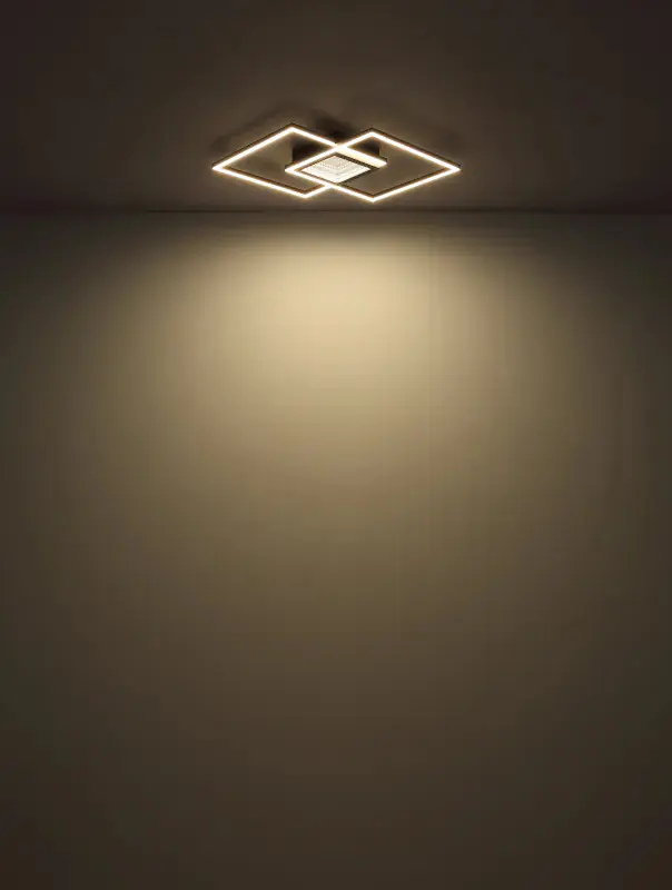 Globo Deckenleuchte Saunders 42,6 x 42,6 cm L x B schwarz CCT