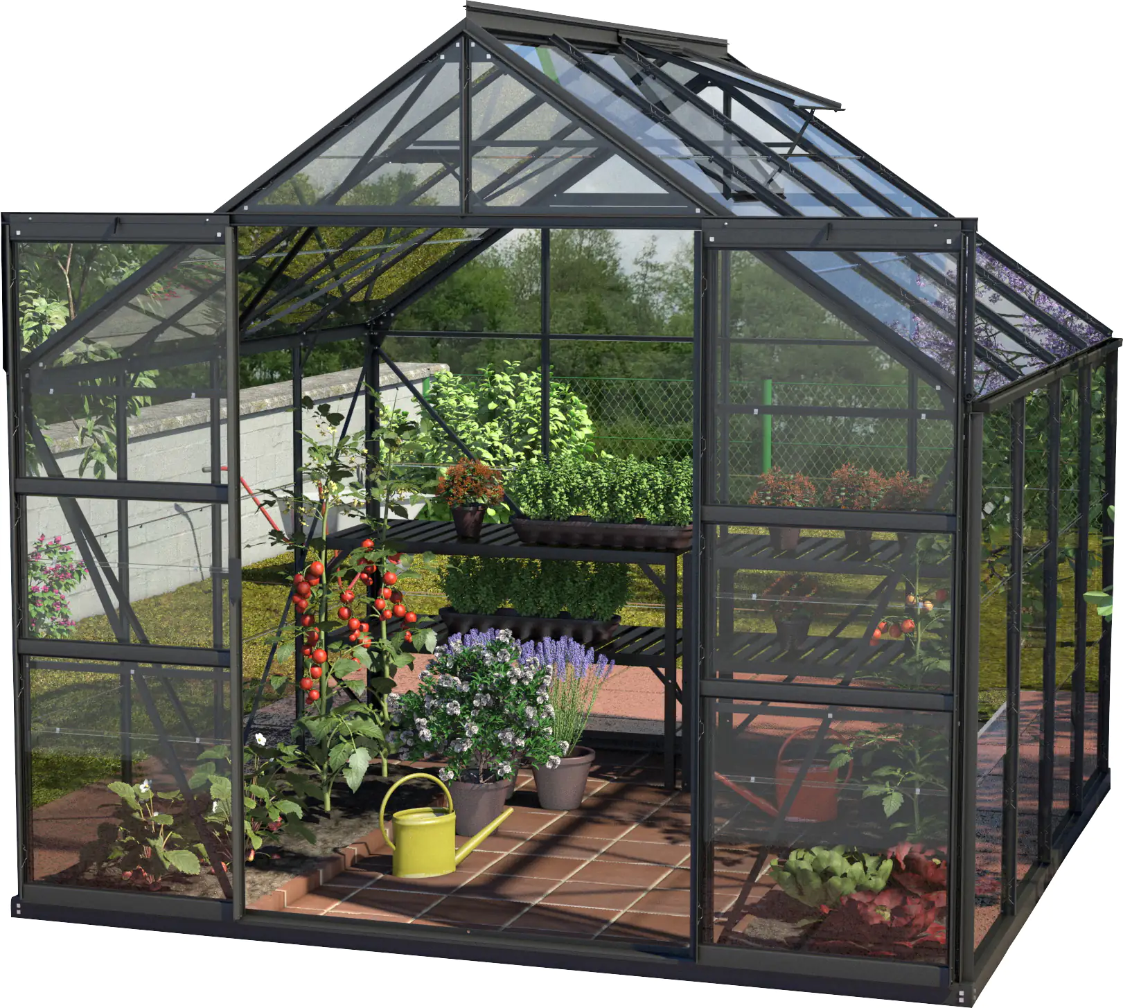 Vitavia Gewächshaus Mars 6700 254 x 254 cm 3 mm Sicherheitsglas Vitavia Gewächshaus Mars 6700 254 x 254 cm 3 mm Sicherheitsglas