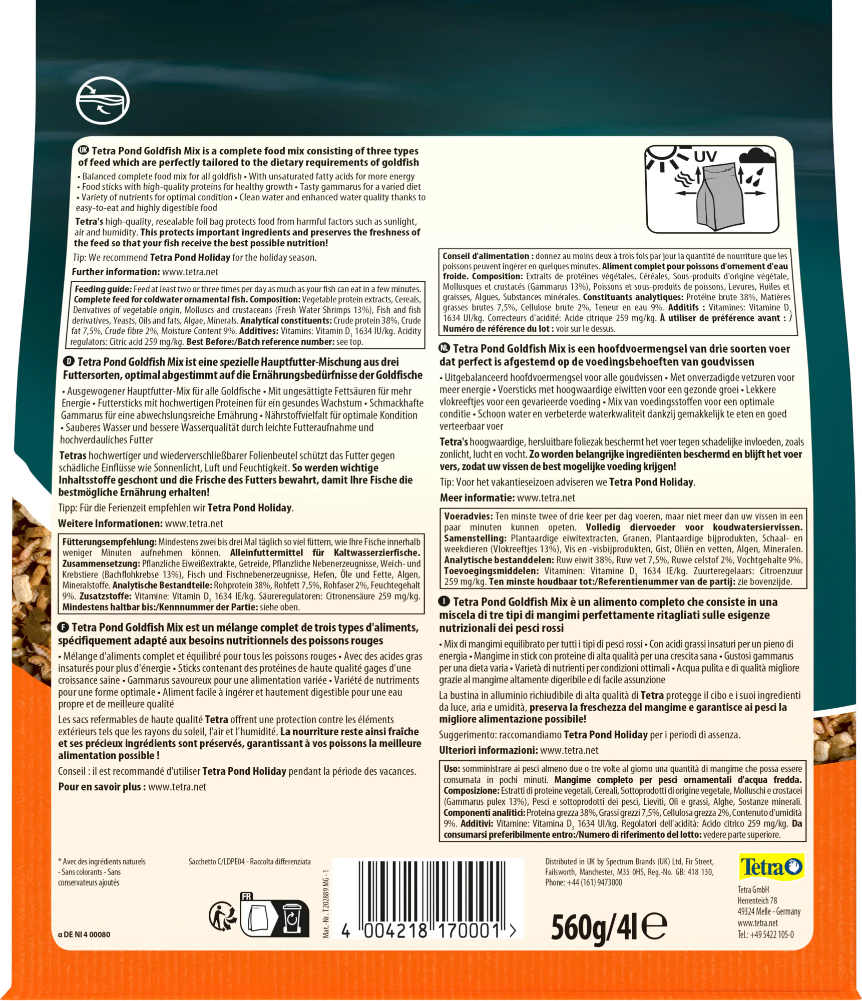 Tetra Pond Goldfish Mix 4 L