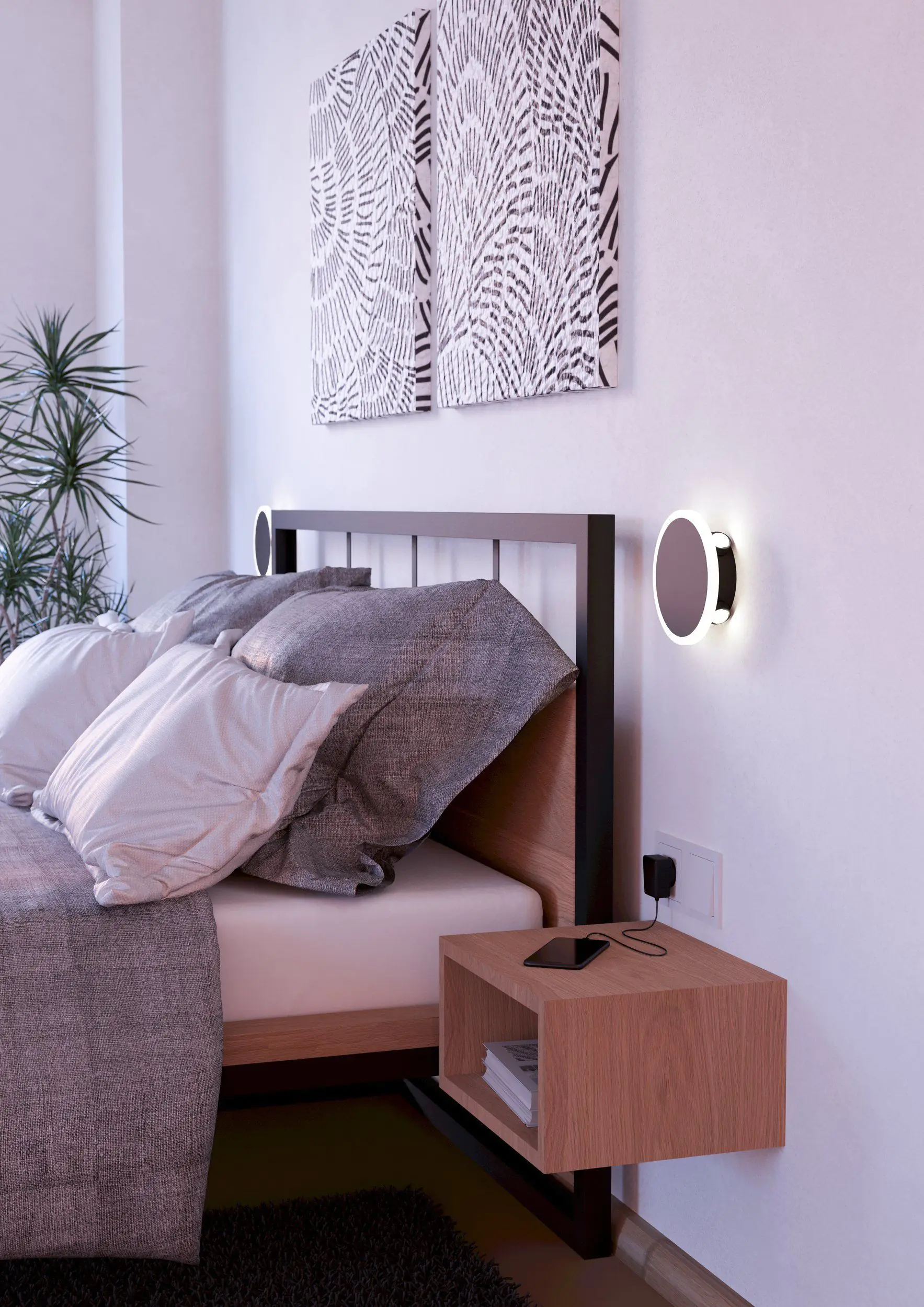 Eglo LED Wandleuchte Talamello 1 12W, 1450 lm, 3000K, warmweiß, Alu,Kunststoff