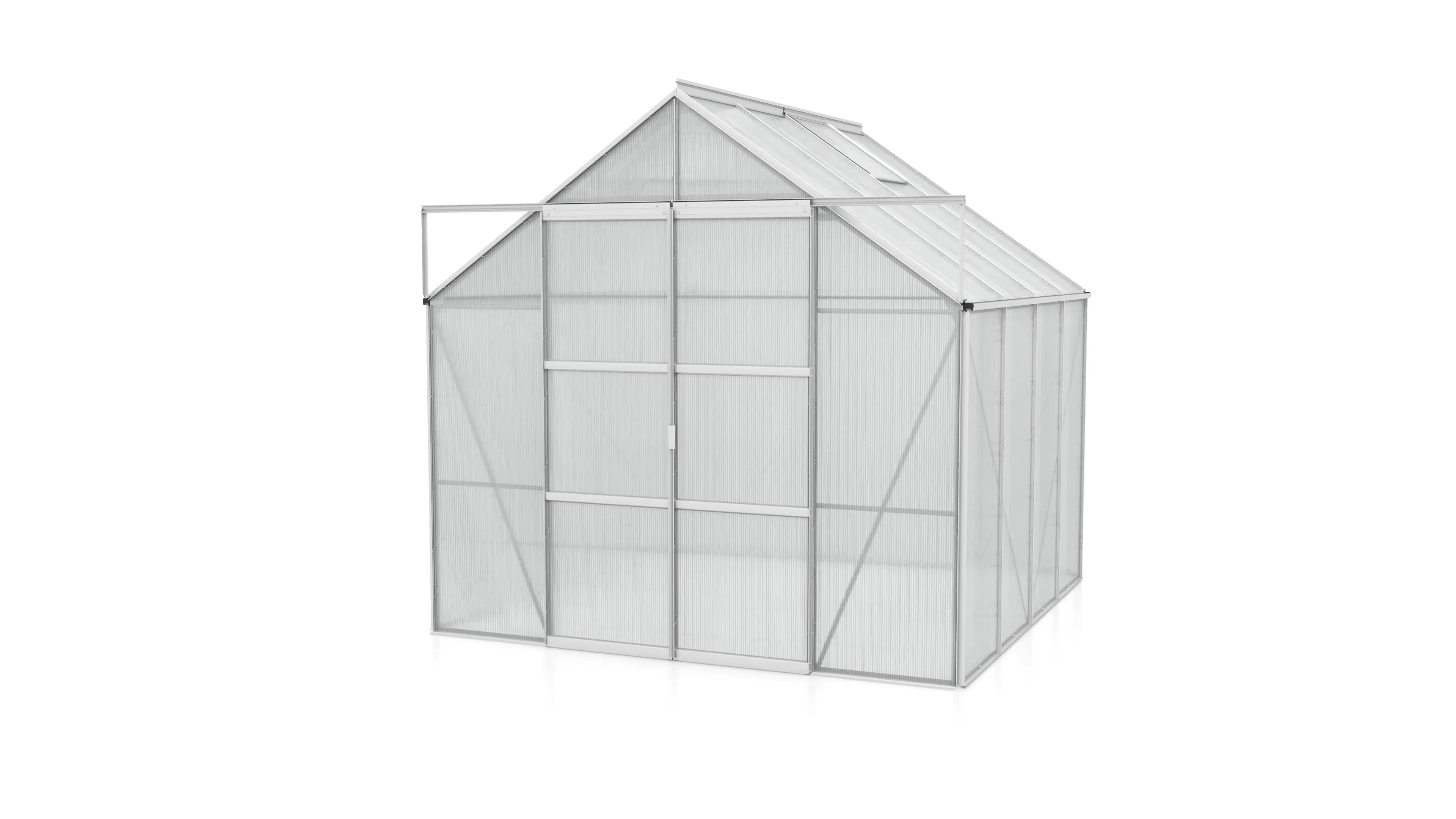 Vitavia Gewächshaus-Set Uranus 6700 HKP 6 mm alu 254 x 254 cm 