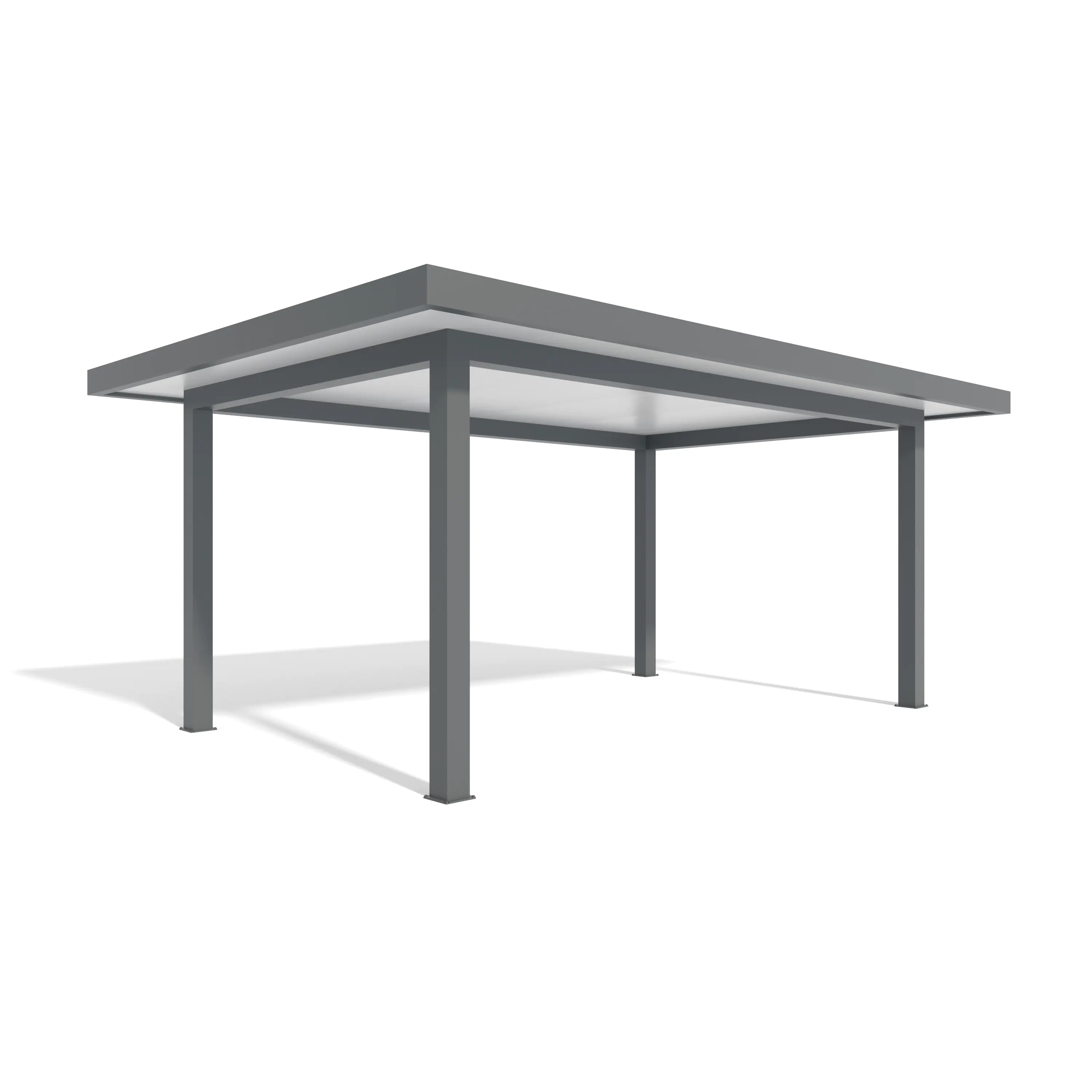 Carport Style 500 x 600 cm grau weiß
