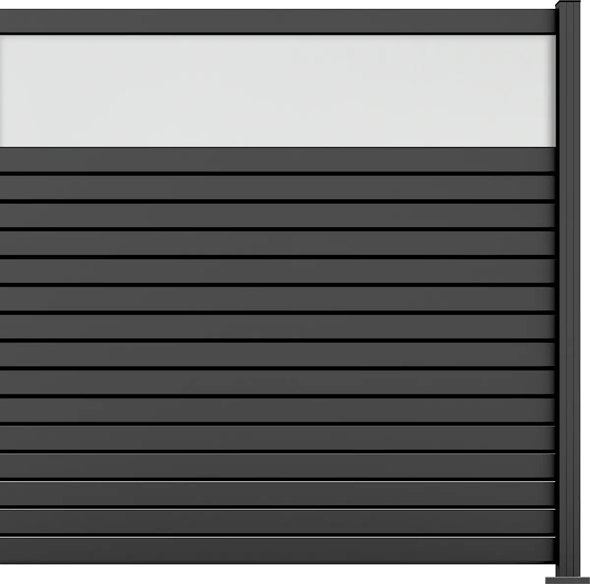 Ambiente Alu-Zaun Erweiterungsset Rhombus MINI 187 x 184,2 cm anthrazit 