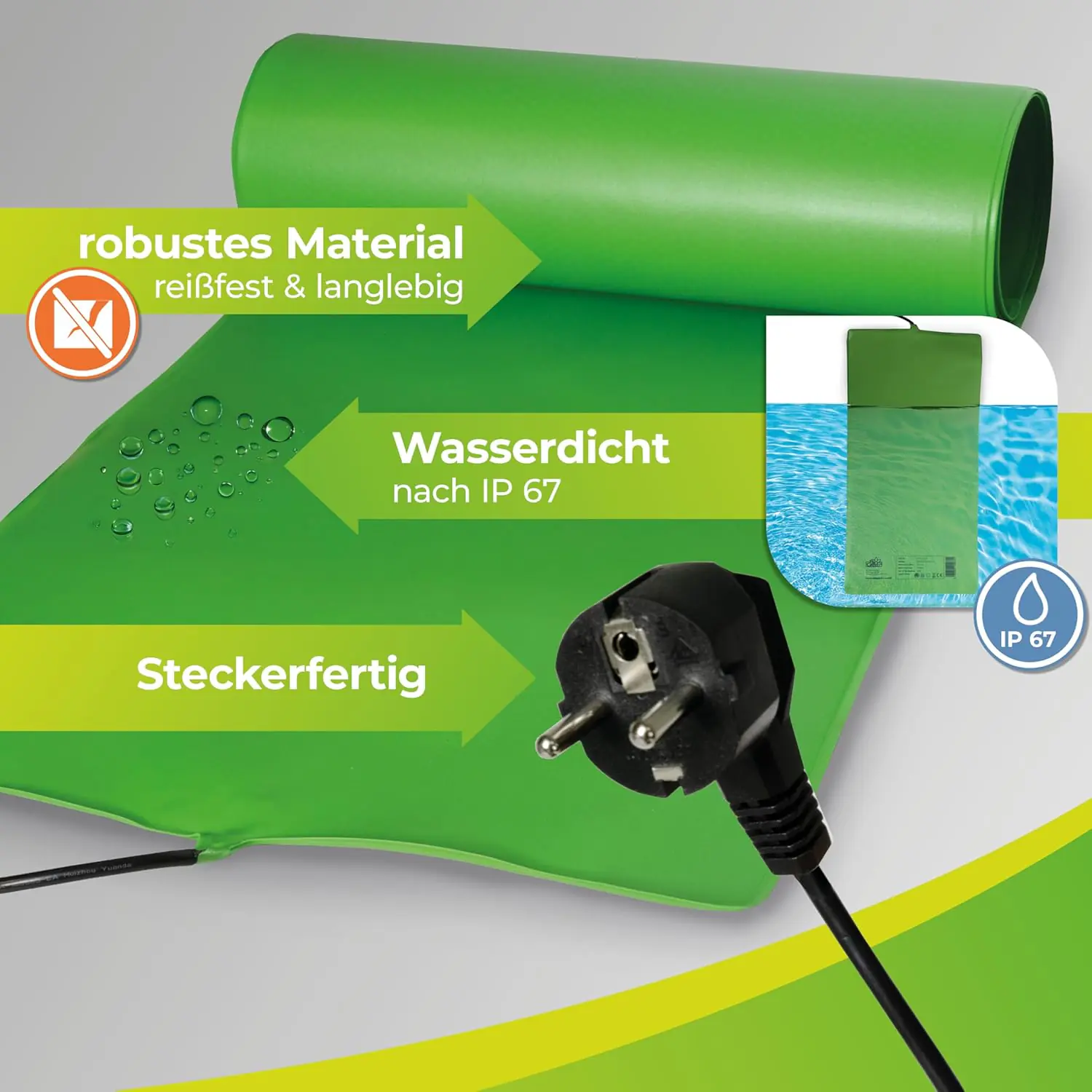 Biogreen Wärmeplatte als Anzuchtbooster für Pflanzen 30 x 60 cm