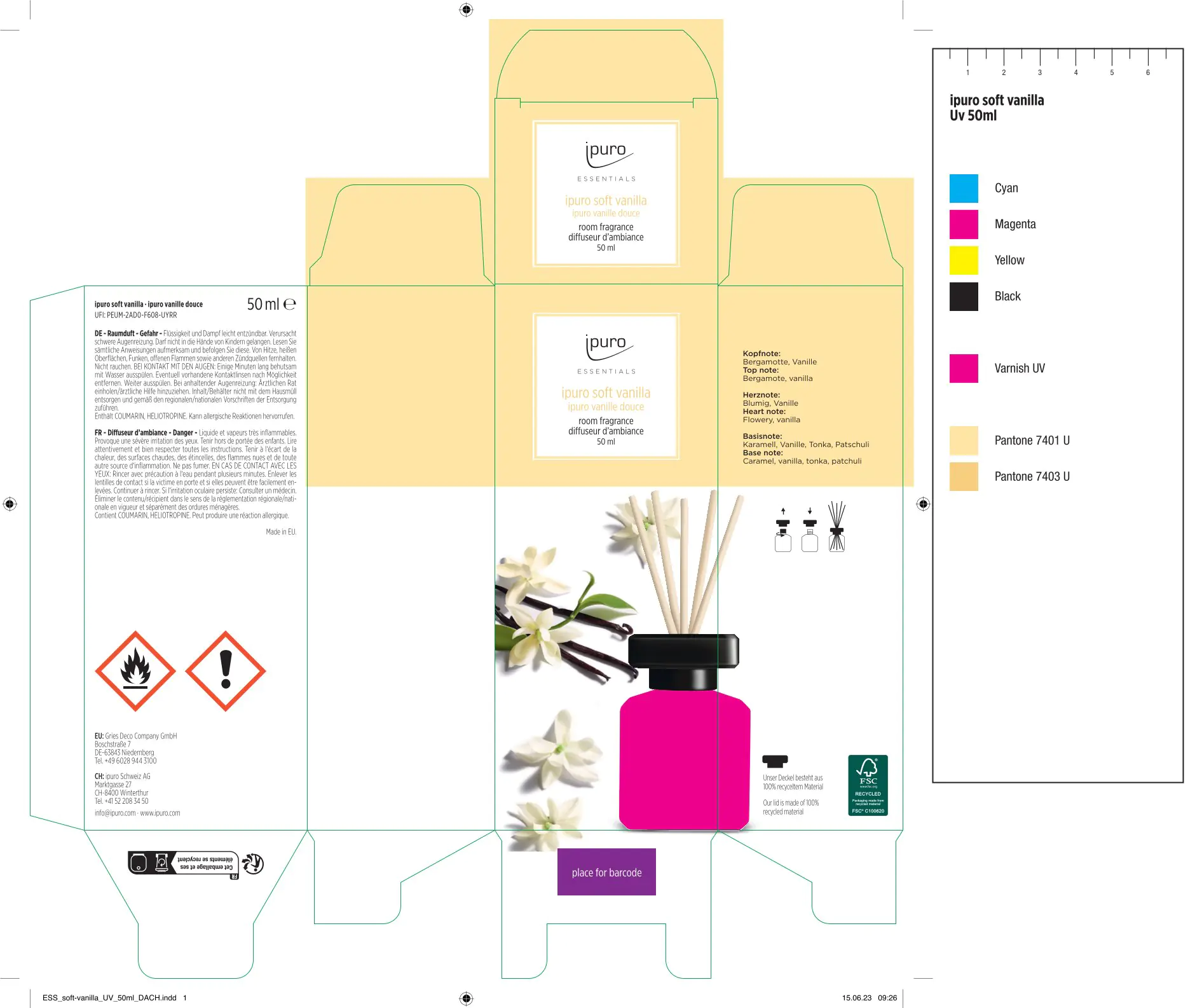 ipuro ESSENTIALS Raumduft soft vanilla 50 ml