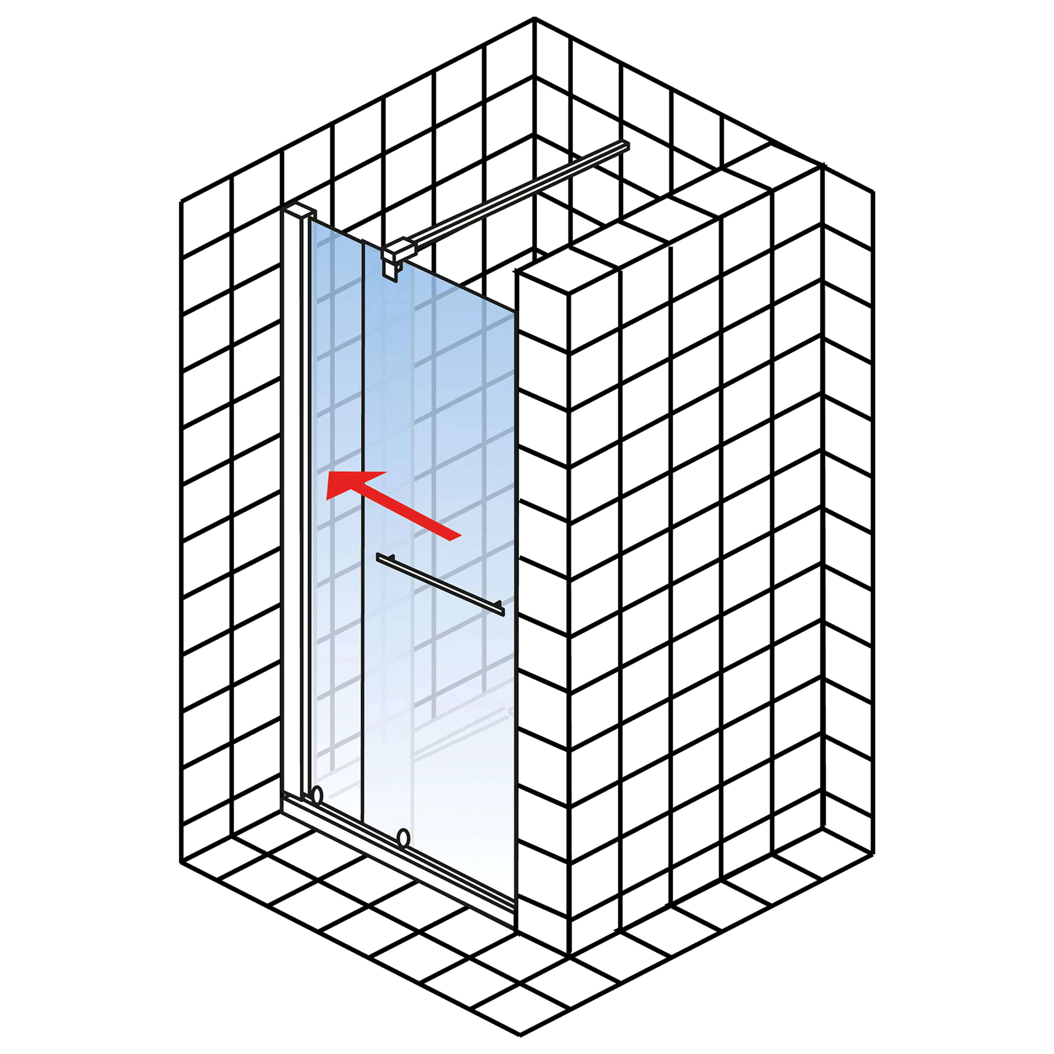 4060991060199_5 Schulte Nische Schiebetür 120 x 200 cm Toura